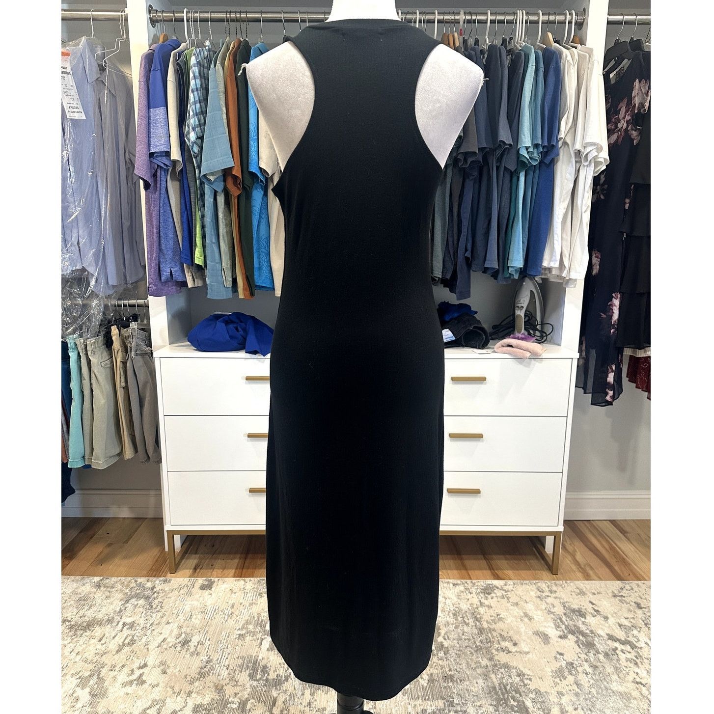 Steve Madden Steve Madden Womens Black Sleeveless Racerback Midi Dress M Size M / US 6-8 / IT 42-44 - 5 Thumbnail
