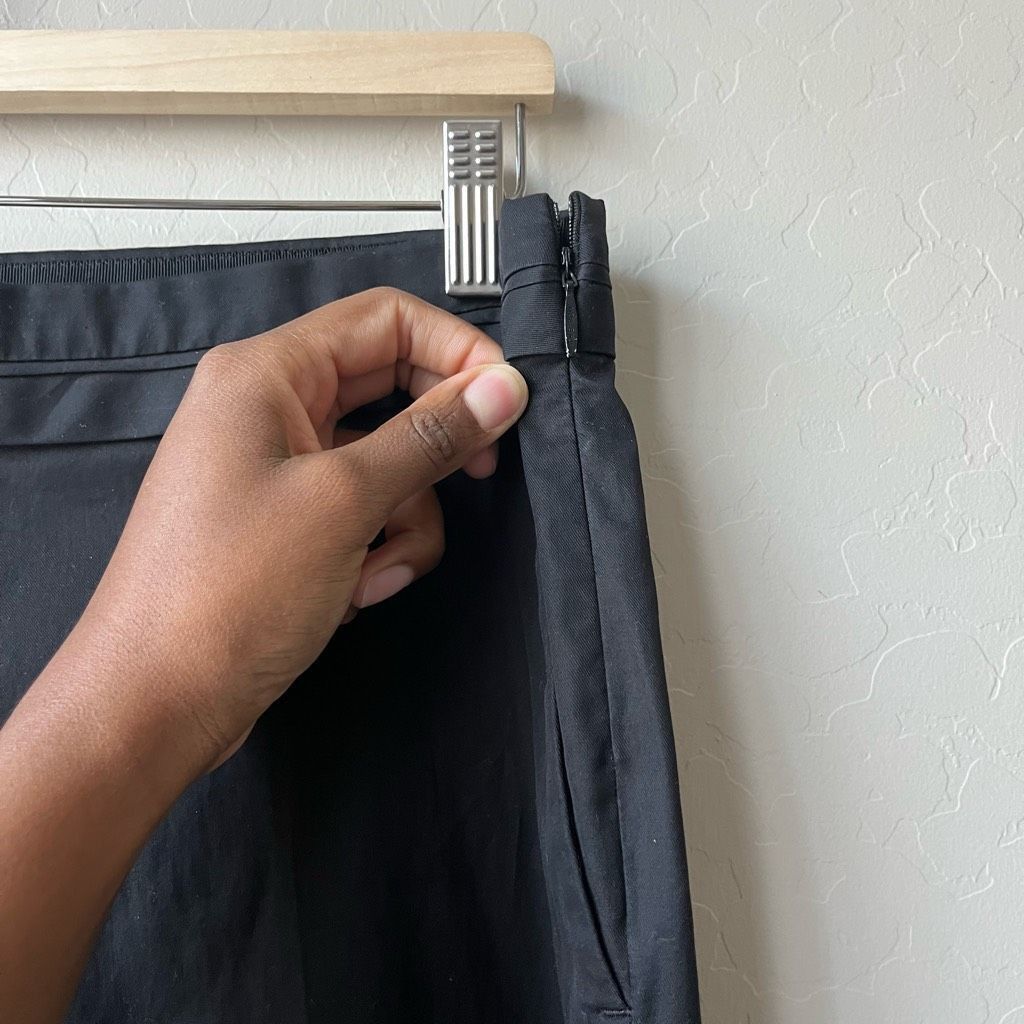 The Row The Row Black Mid Rise Straight Leg Cropped Cotton Trouser P Size 28" / US 6 / IT 42 - 5 Thumbnail