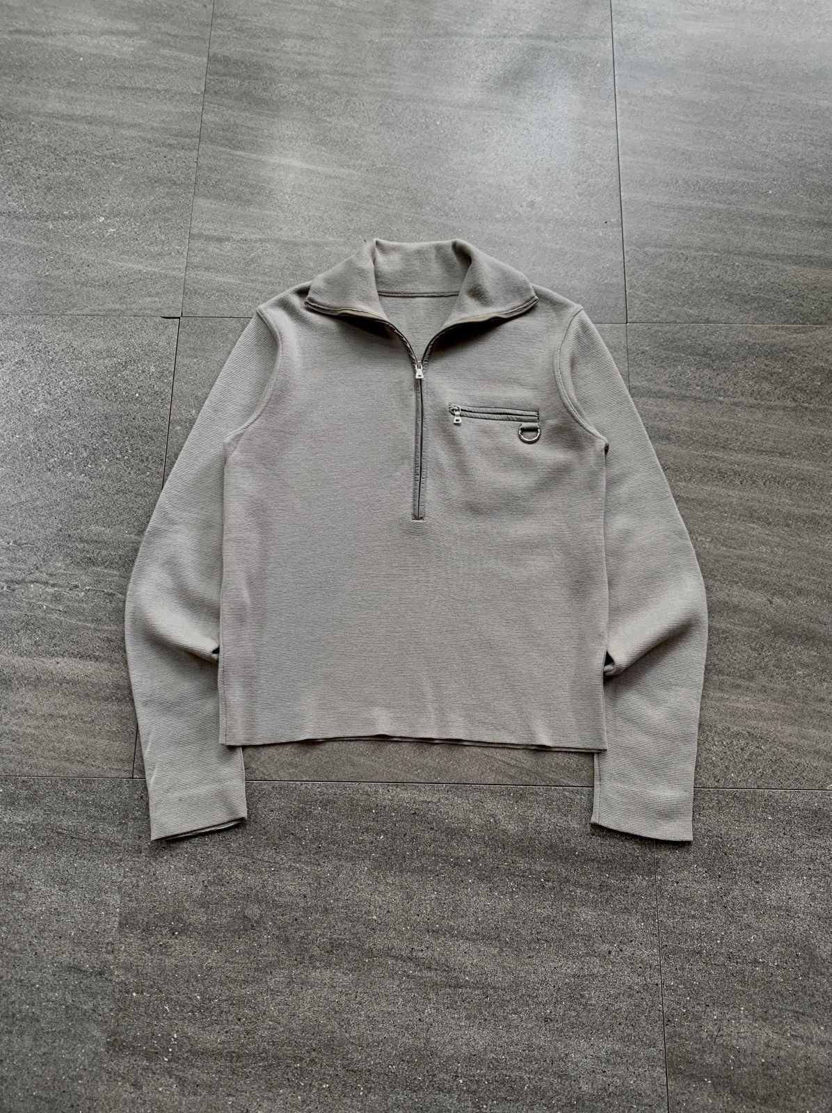Prada FREE TAX! Halfzip Ribbed Knit Jacket Size US M / EU 48-50 / 2 - 2 Thumbnail
