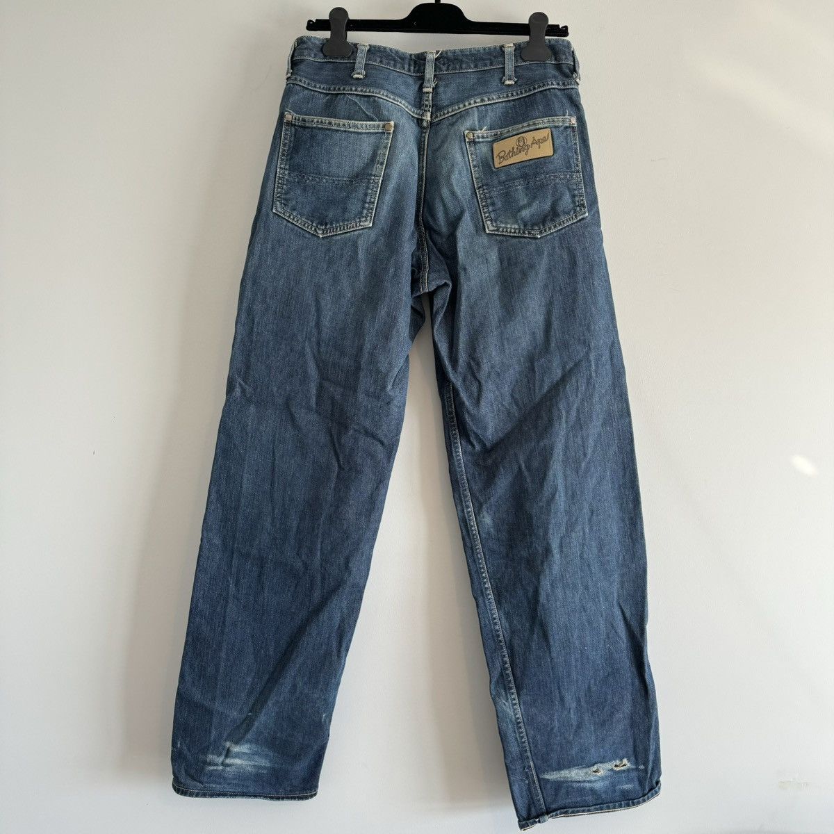 Bape OG BAPEXCLUSIVE Painted Logo Denim Jeans Size US 34 / EU 50 - 4 Thumbnail