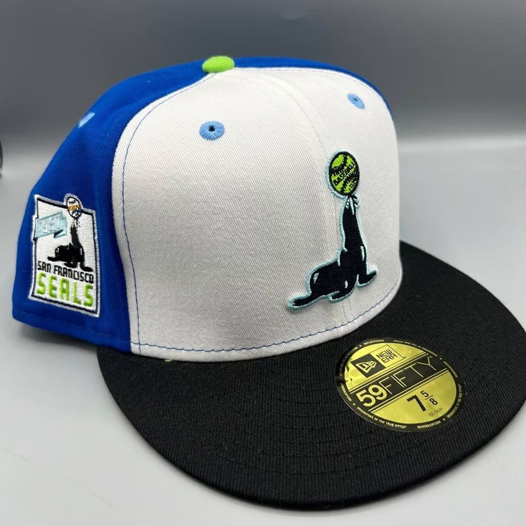 New Era San Francisco Seals Hat Men 7 5/8 White MiLB Fitted Cap Size ONE SIZE - 1 Thumbnail