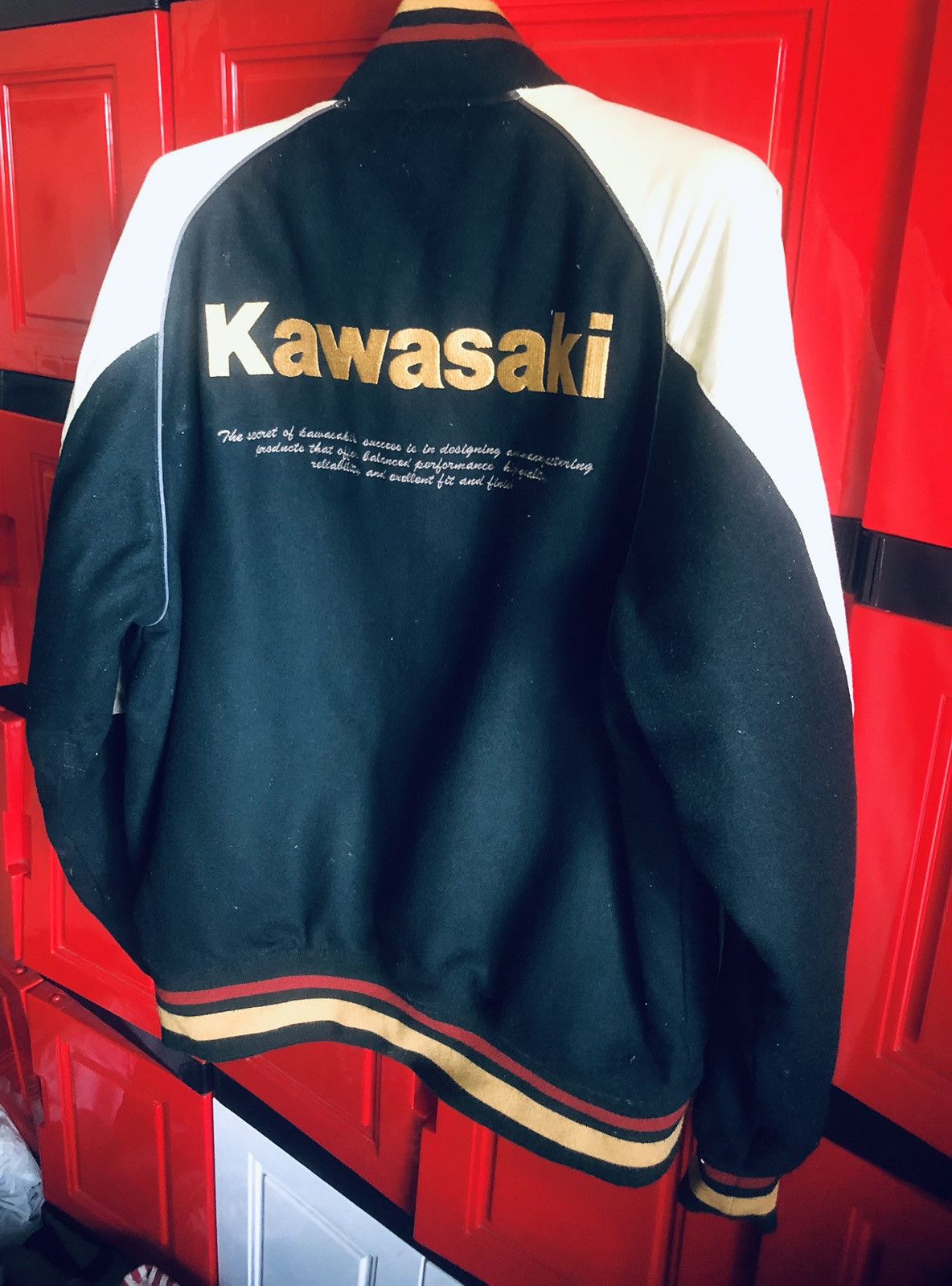 Japanese Brand × Vintage Vintage Kawasaki Varsity Jacket Size US L / EU 52-54 / 3 - 6 Thumbnail