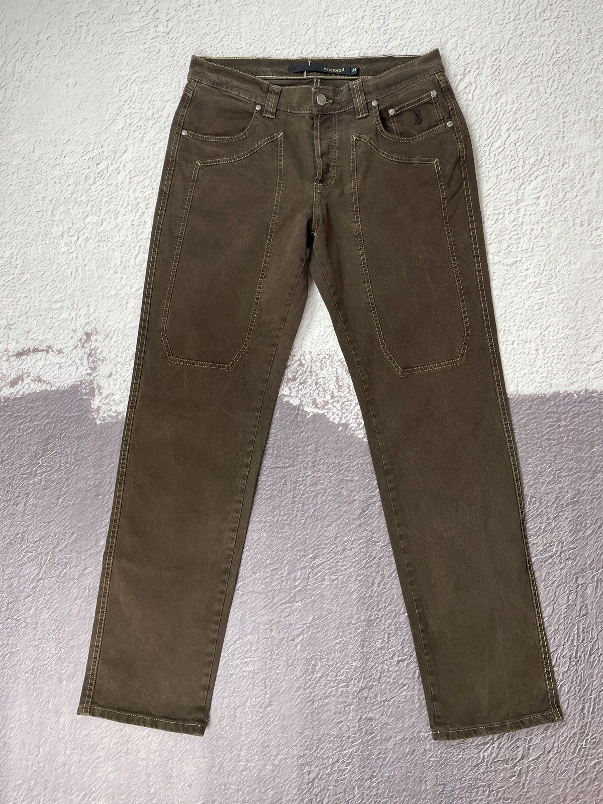 Jeckerson Jeckerson vintage brown smart casual denim pants Size US 34 / EU 50 - 4 Thumbnail