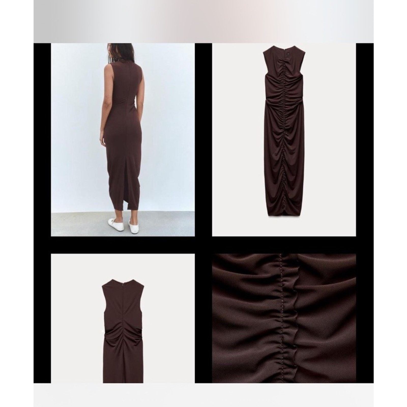 Zara ZARA CENTRAL RUFFLED MIDI DRESS- BRAND NEW SIZE M Size M / US 6-8 / IT 42-44 - 4 Thumbnail