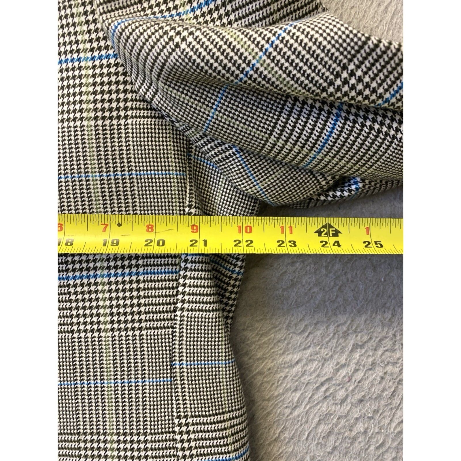 Topman TOPMAN Blazer Men 46R Houndstooth Plaid Regular Fit One-Button Jacket /132-2 Size 46R - 4 Thumbnail