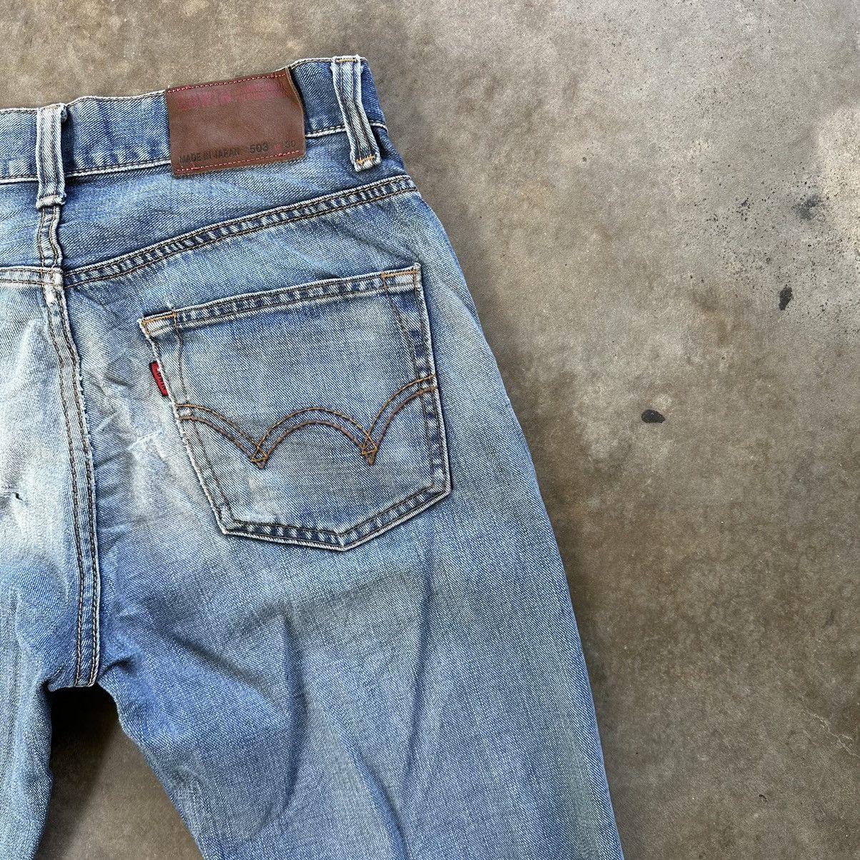 Japanese Brand Vintage Edwin 503 Sick Distressed Faded Denim Jean Pant W32 Size US 32 / EU 48 - 14 Thumbnail