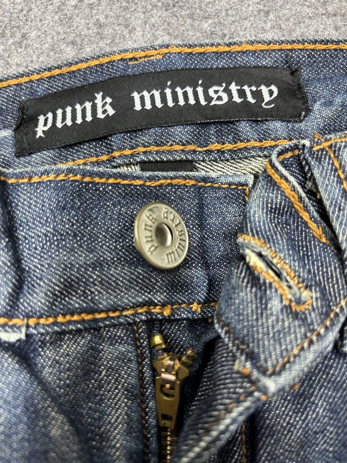 Japanese Brand Sick punk ministry PatchWork Japan Paint Splatter Denim F672 Size US 31 - 14 Thumbnail