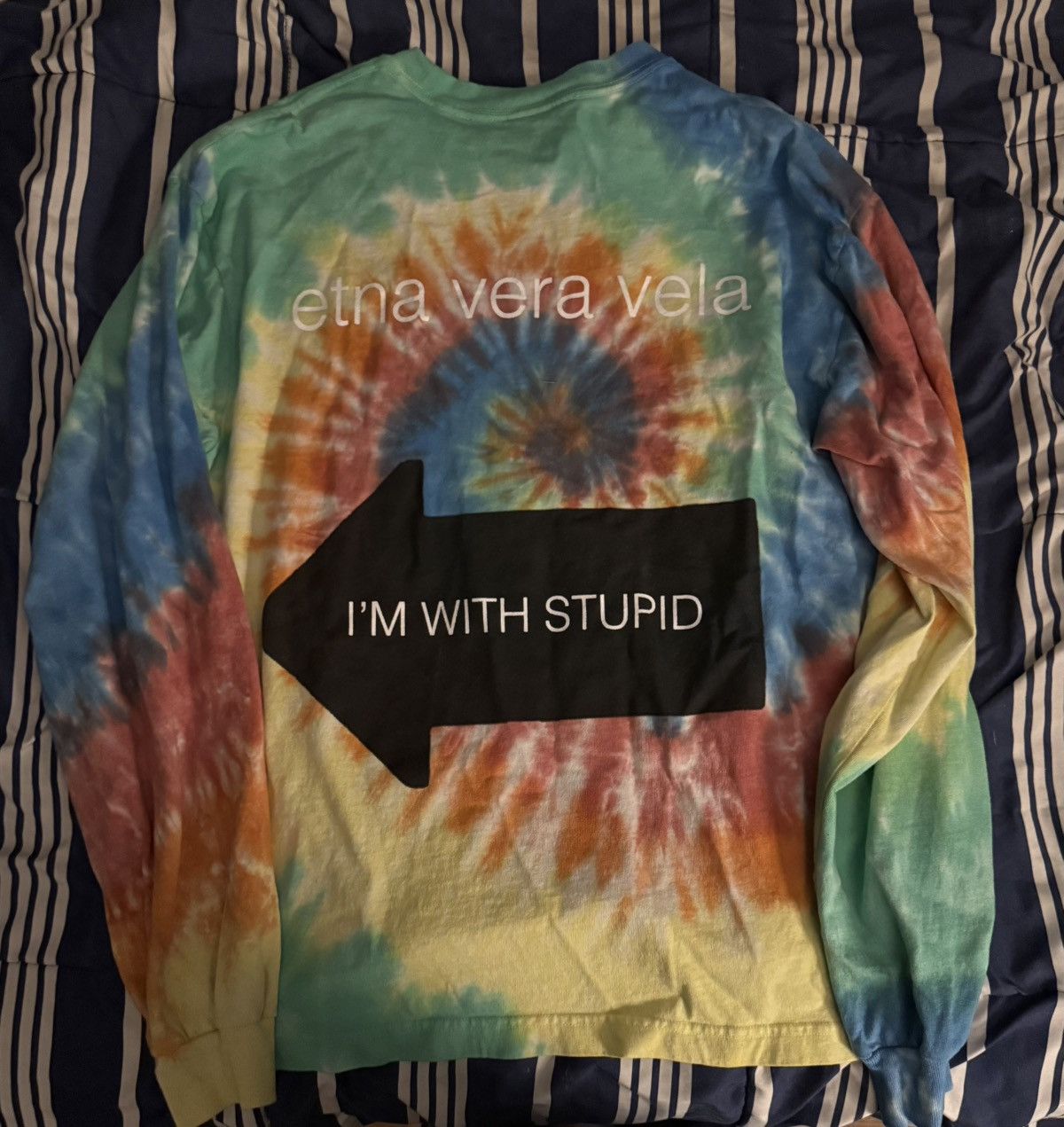 Other Etna Vera Vela “I’m With Stupid” Tie-Dye Long Sleeve Size US M / EU 48-50 / 2 - 2 Thumbnail