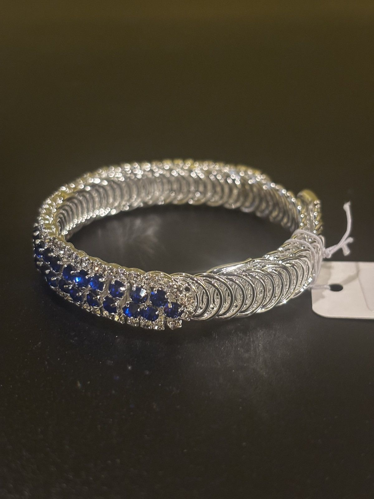 Other Blue silver bangle bracelet8538 Size ONE SIZE - 6 Thumbnail