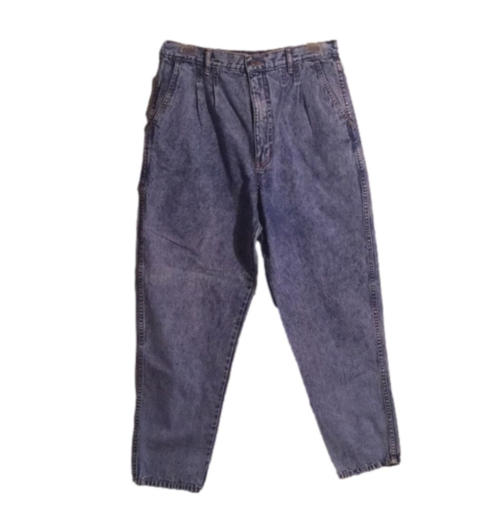 Bill Blass Vintage Bill Blass High Rise Stone Washed Jeans: Size 14P Size 36" / US 14 / IT 50 - 1 Thumbnail
