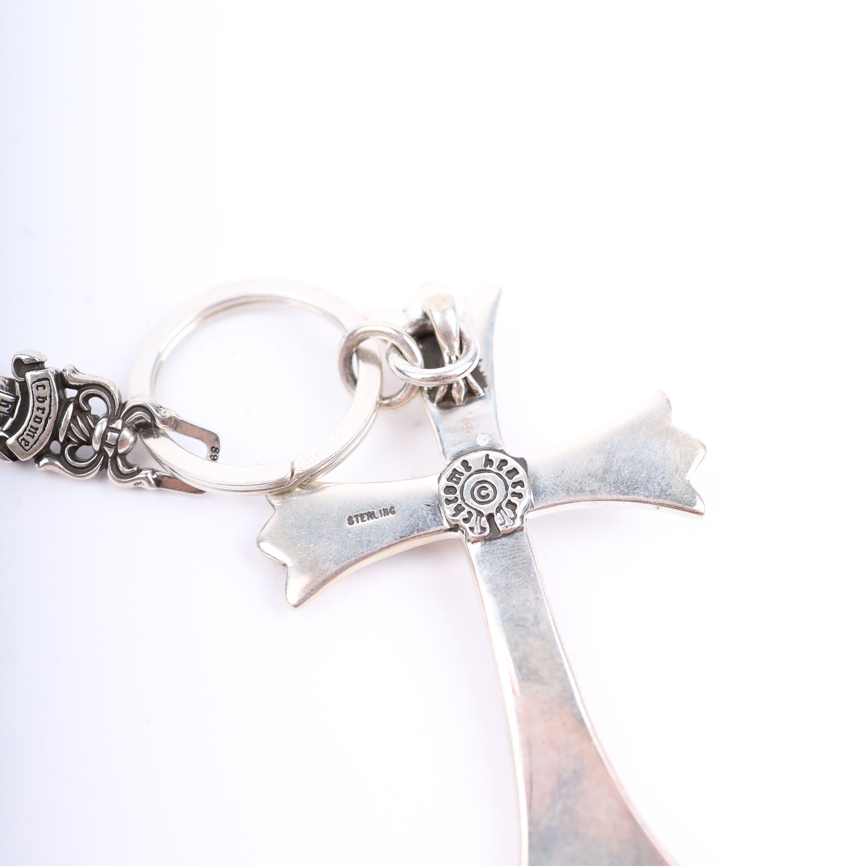 Chrome Hearts CHROME HEARTS LARGE CROSS + DAGGER KEY RING Size ONE SIZE - 9 Thumbnail