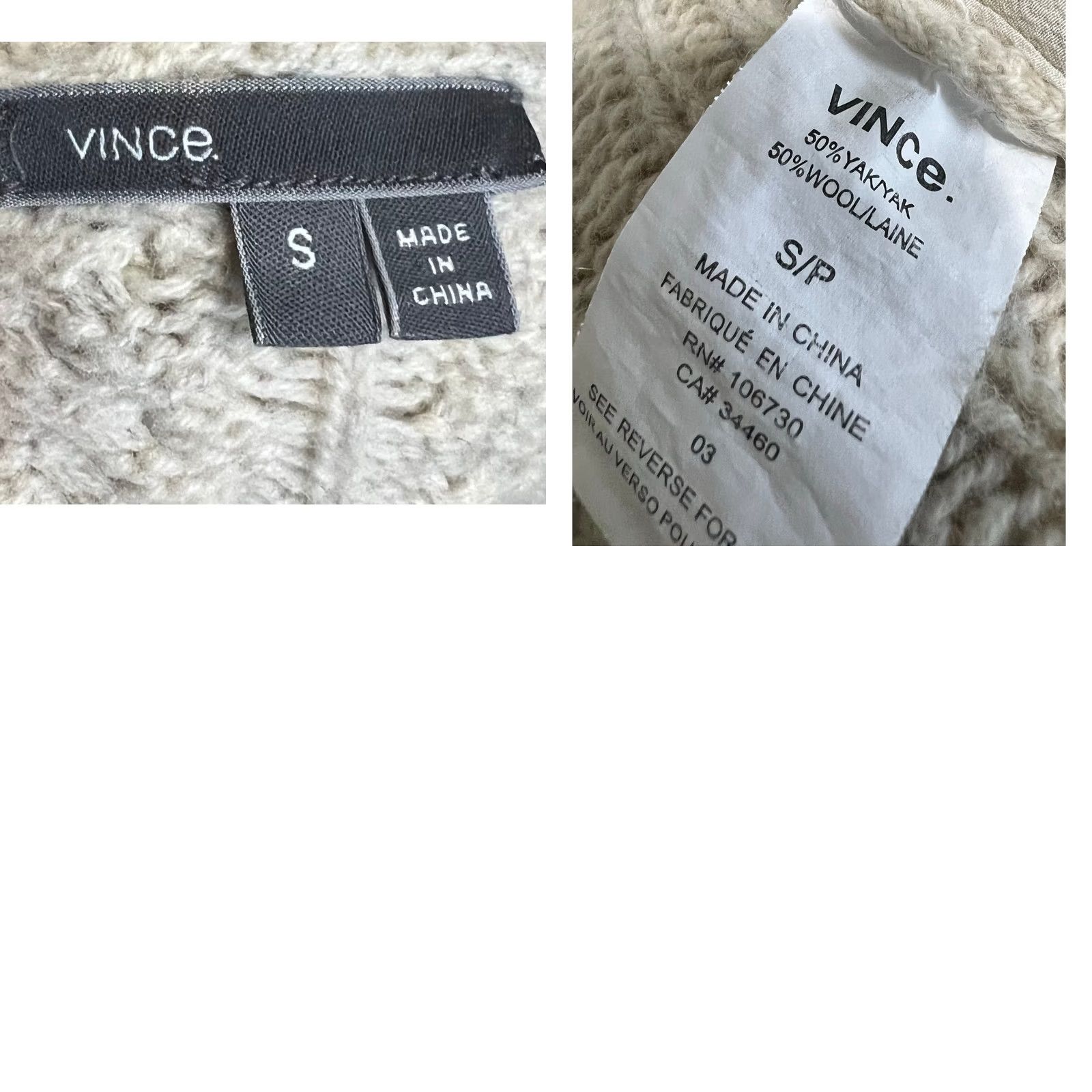 Vince Vince Cozy Knit Cardigan Sweater Yak Wool Blend Cream Pockets Women’s Size Small Size S / US 4 / IT 40 - 8 Thumbnail