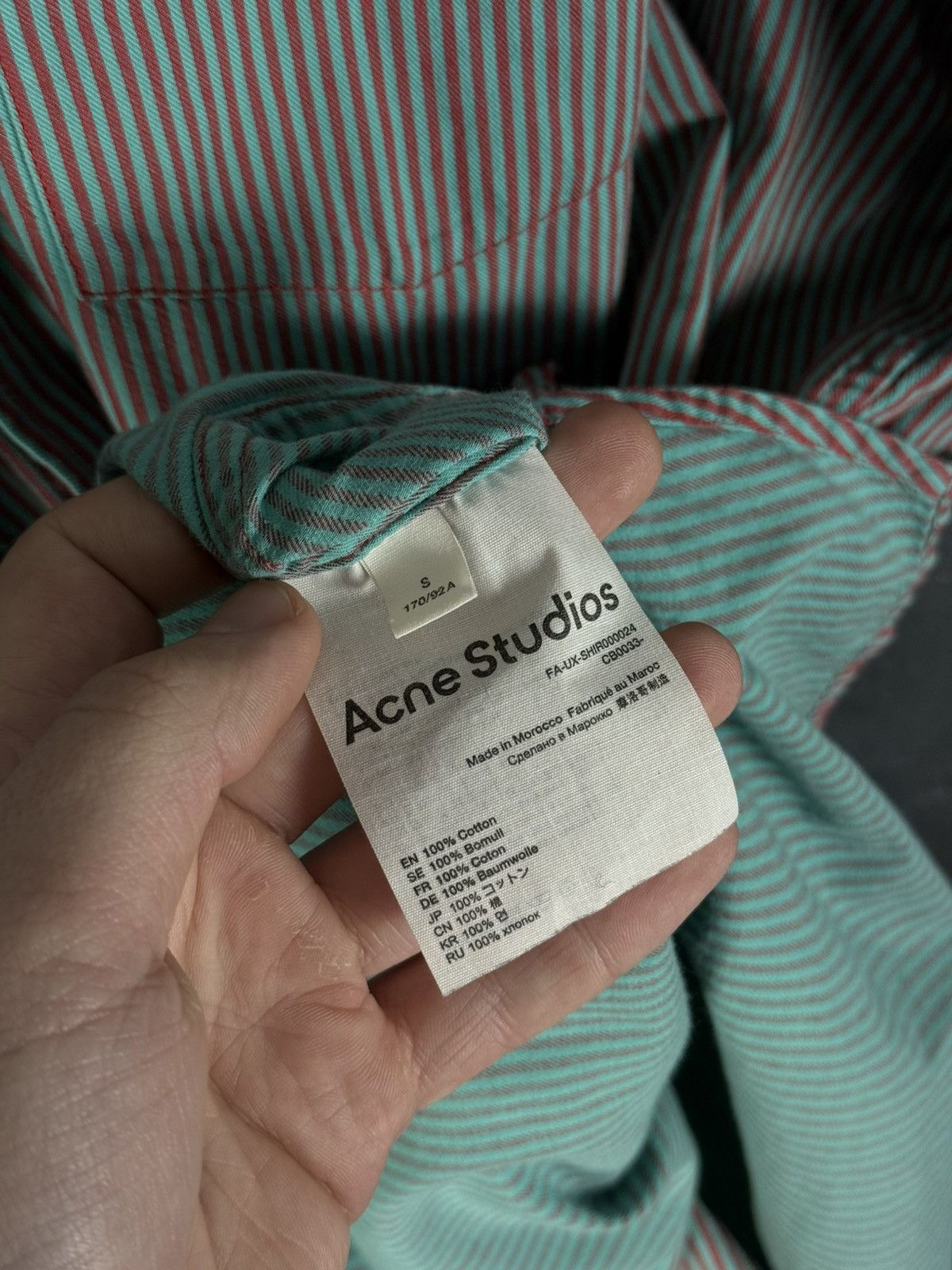 Acne Studios Acne Studios - Oversized Logo-Appliquéd Striped Cotton Shirt Size US S / EU 44-46 / 1 - 11 Thumbnail