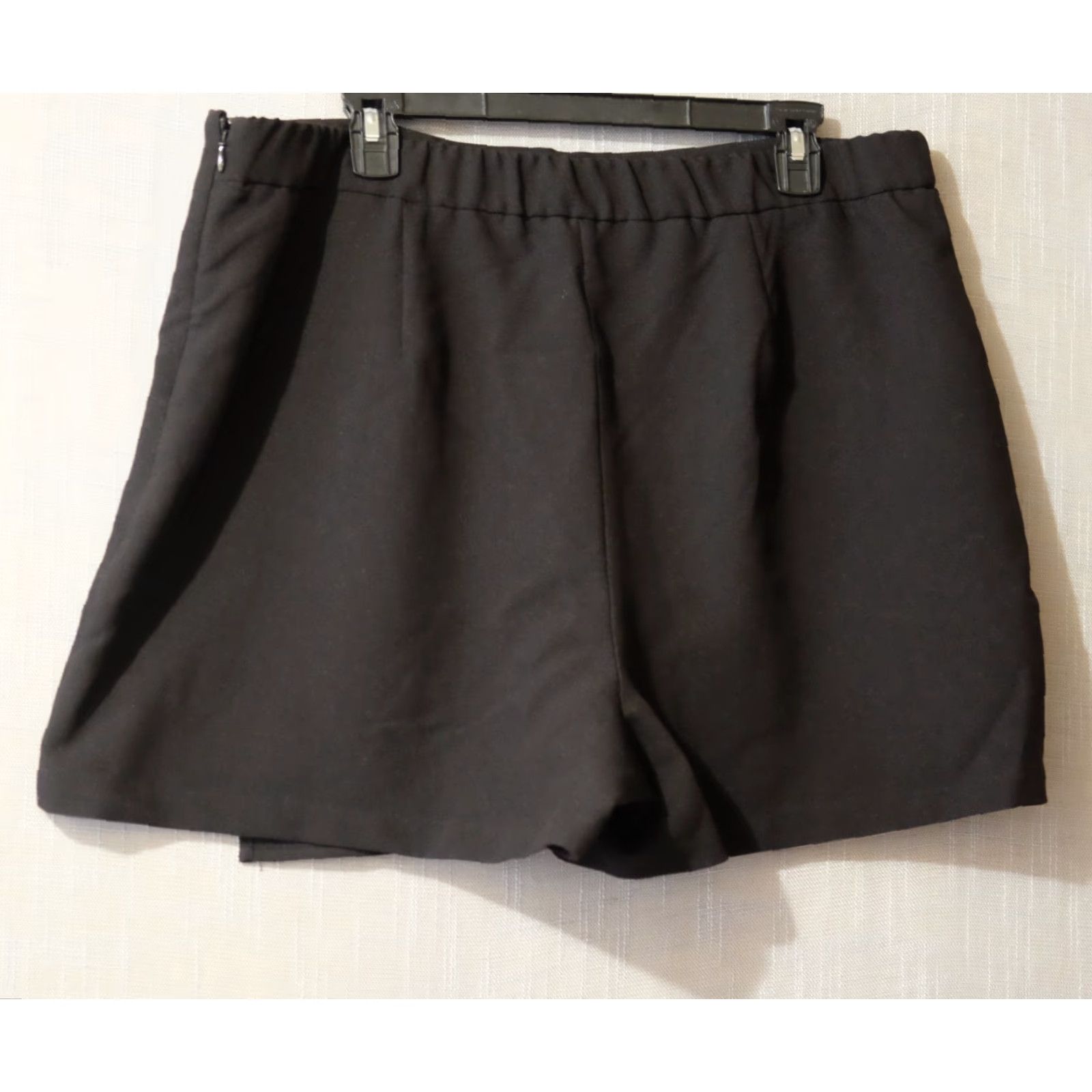 Nine West VINTAGE EUC Nine West Skort Wrap Front Elastic Back Waist Black Womens XL #A2-53 Size ONE SIZE - 5 Thumbnail