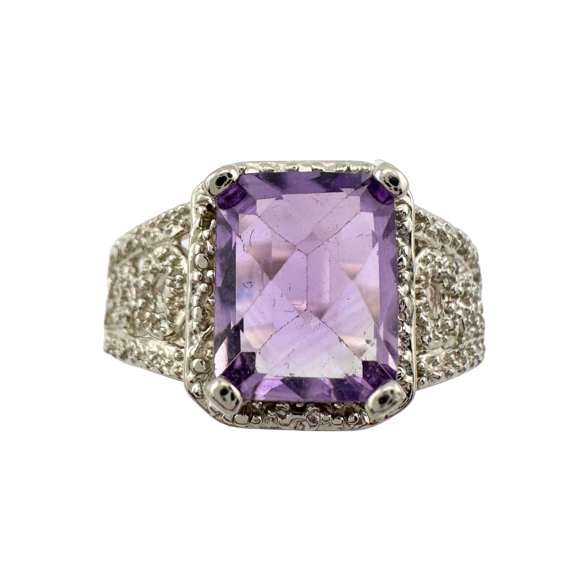 Other Beautiful Emerald Cut 2.25 Carat Amethyst Ring - Sz 8 Size ONE SIZE - 18 Thumbnail