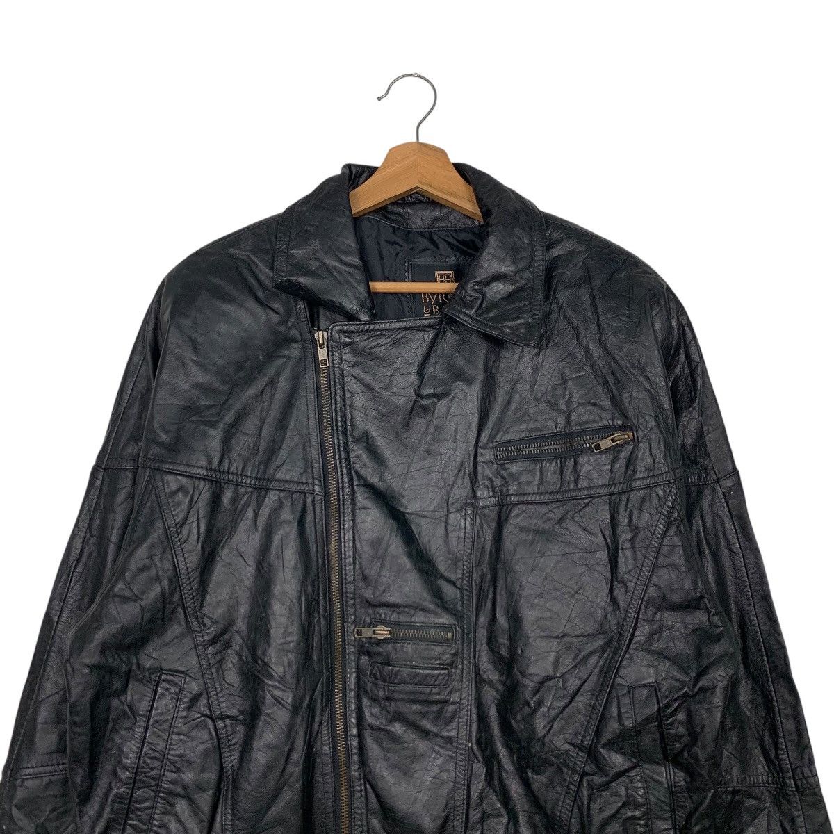 Leather Vintage 90's BYRNES & BAKER Leather Jacket #2510-C113 Size US M / EU 48-50 / 2 - 2 Thumbnail