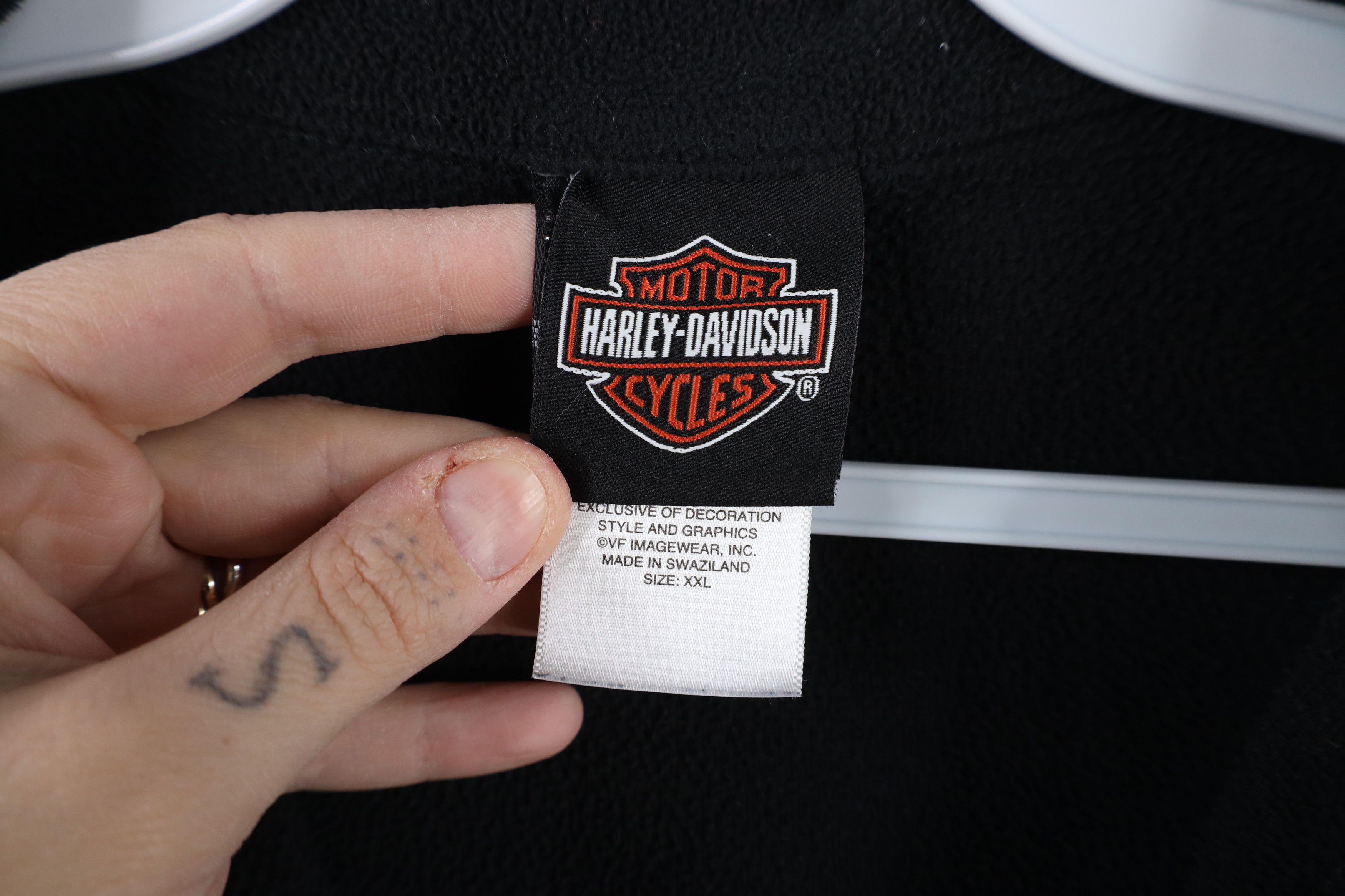 Harley Davidson × Vintage Vintage Harley Davidson Half Zip Fleece Pullover Sweater Size XXL / US 16-18 / IT 52-54 - 9 Thumbnail