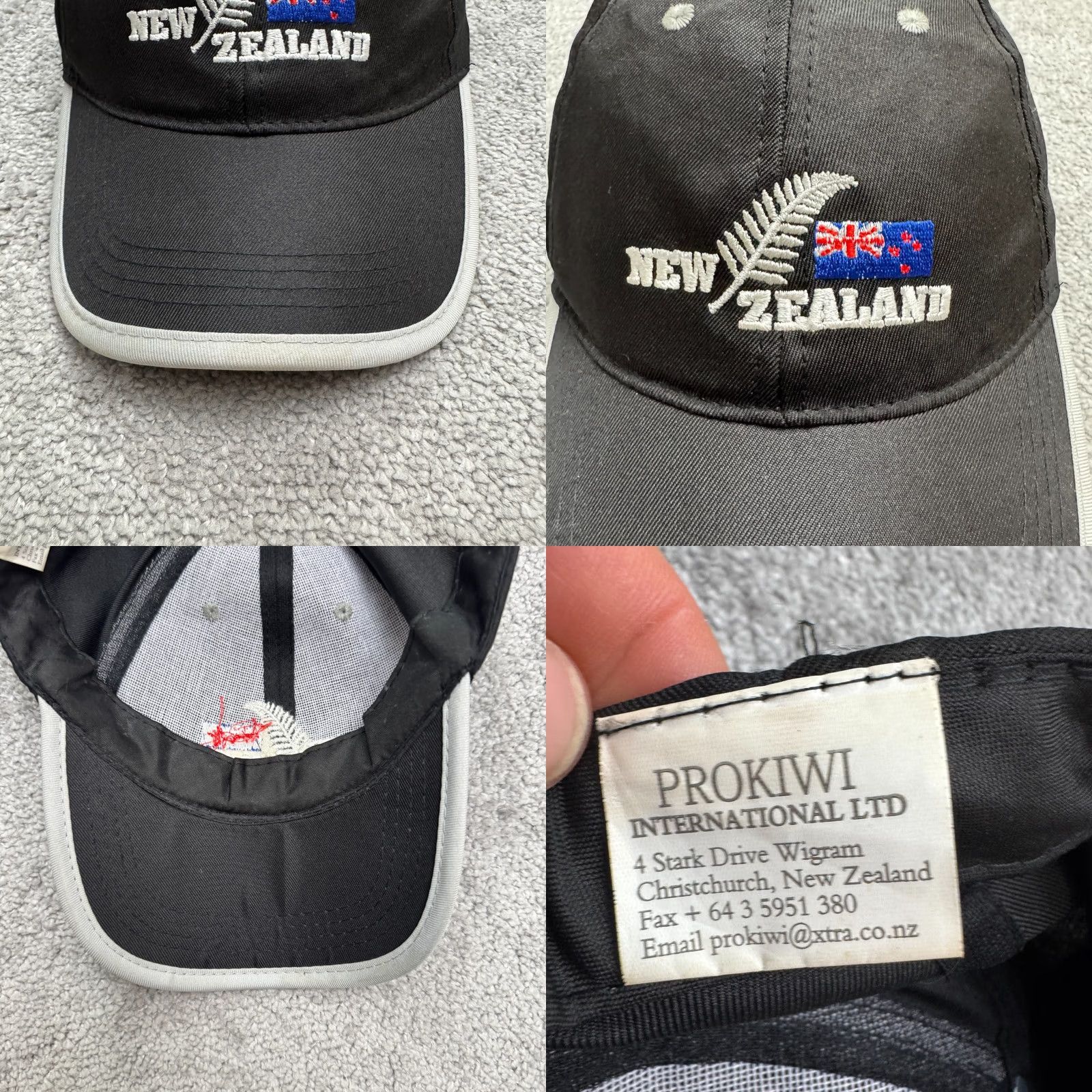Vintage Prokiwi New Zealand Silver Fern Flag Snapback Hat Cap Unises OSFA Black Cotton Size ONE SIZE - 8 Thumbnail