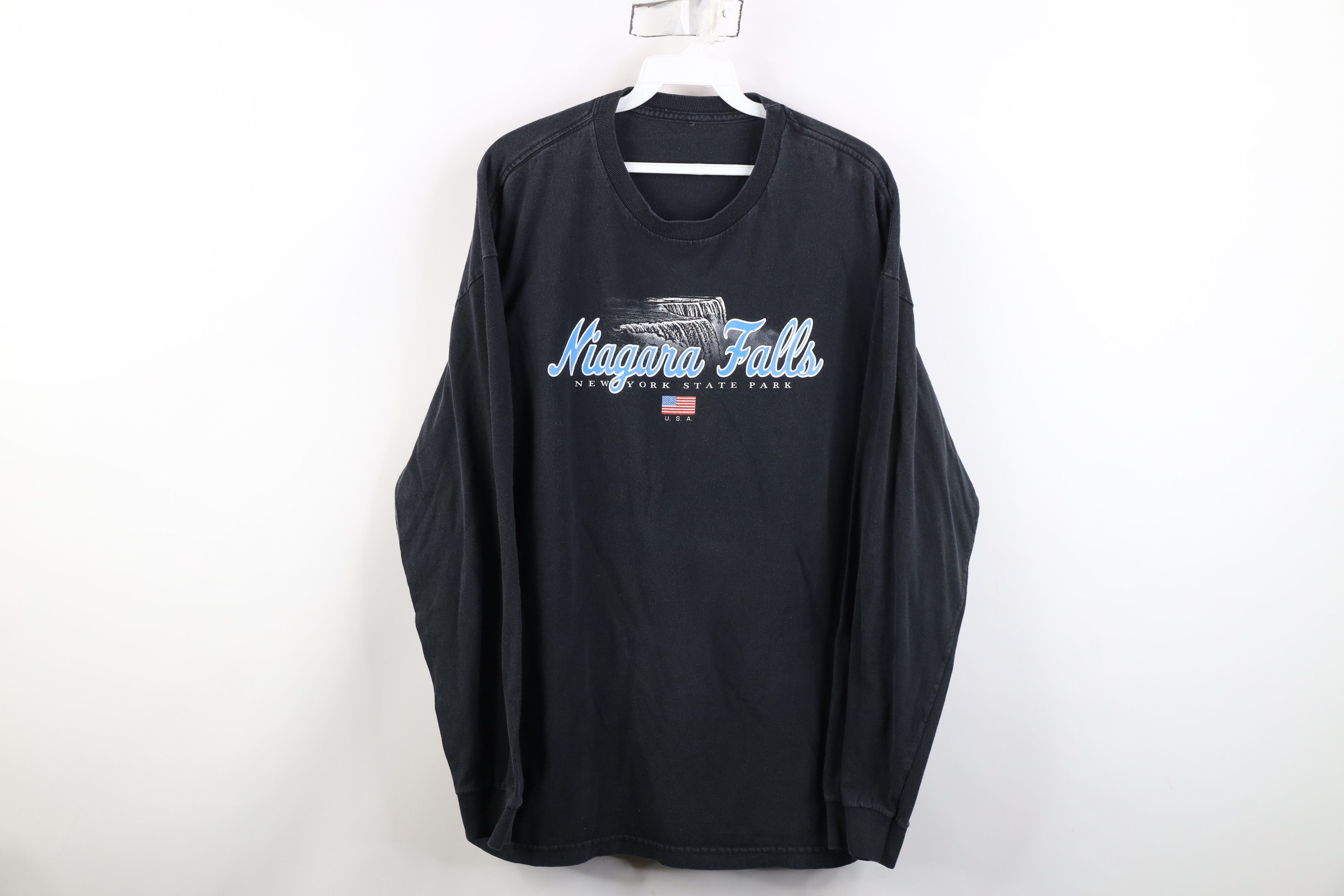 Vintage Vintage 90s Niagara Falls New York Long Sleeve T-Shirt Black Size US M / EU 48-50 / 2 - 1 Thumbnail