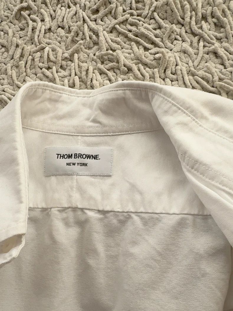 Thom Browne Thom browne White classic long-sleeved Oxford shirt 2503-Ne Size US M / EU 48-50 / 2 - 4 Thumbnail