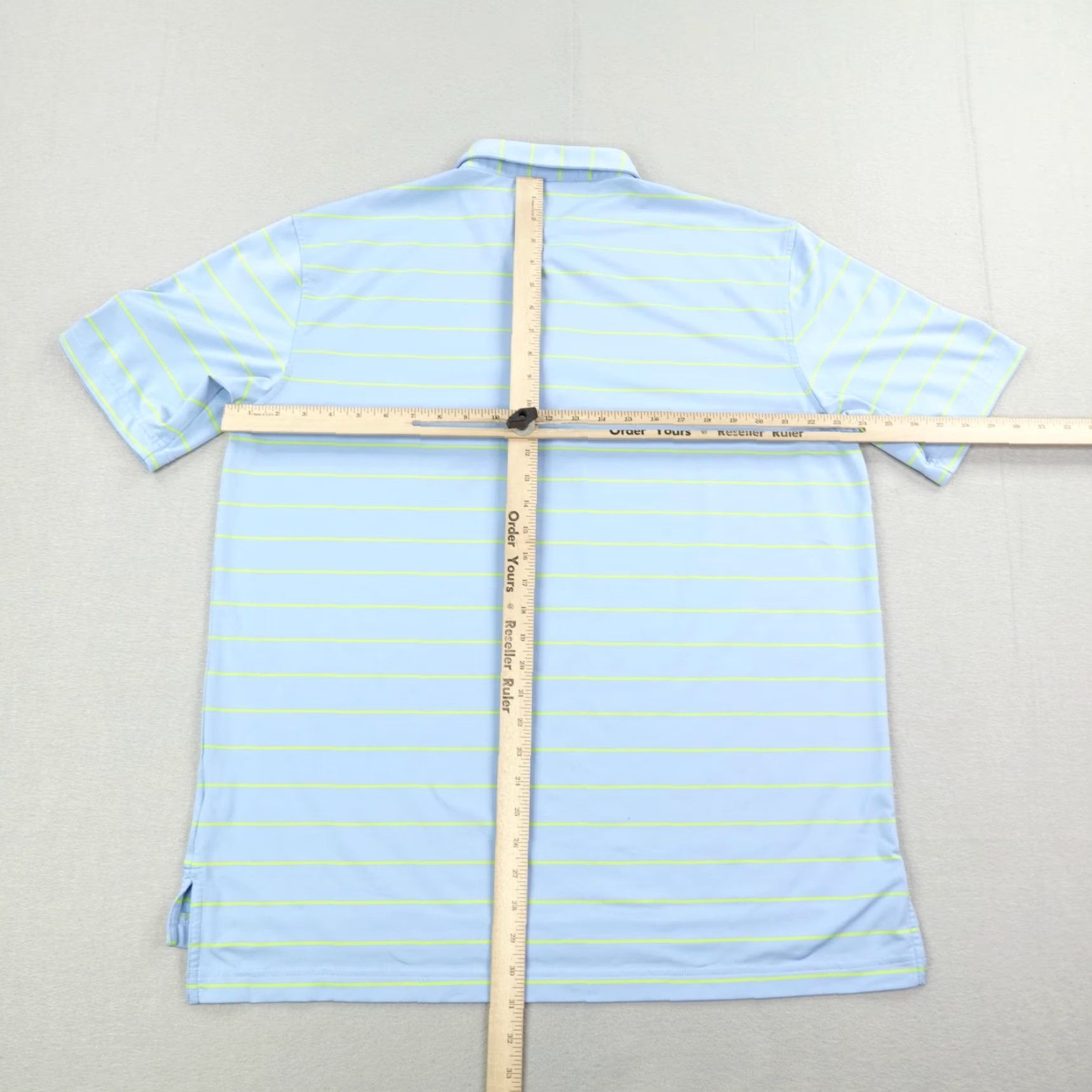 Peter Millar Peter Millar Polo Shirt Mens L Blue Stripe Summer Comfort Golf The Hills Mens Size US L / EU 52-54 / 3 - 5 Thumbnail