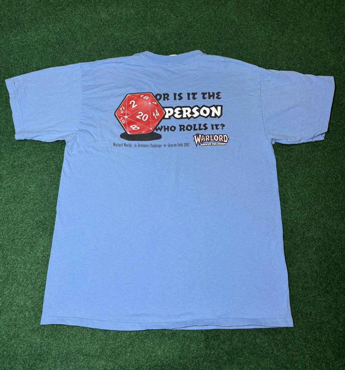 Gildan × Vintage Y2K Warlord Saga Of Storm CCG 2007 Convention T Shirt Size US L / EU 52-54 / 3 - 3 Thumbnail