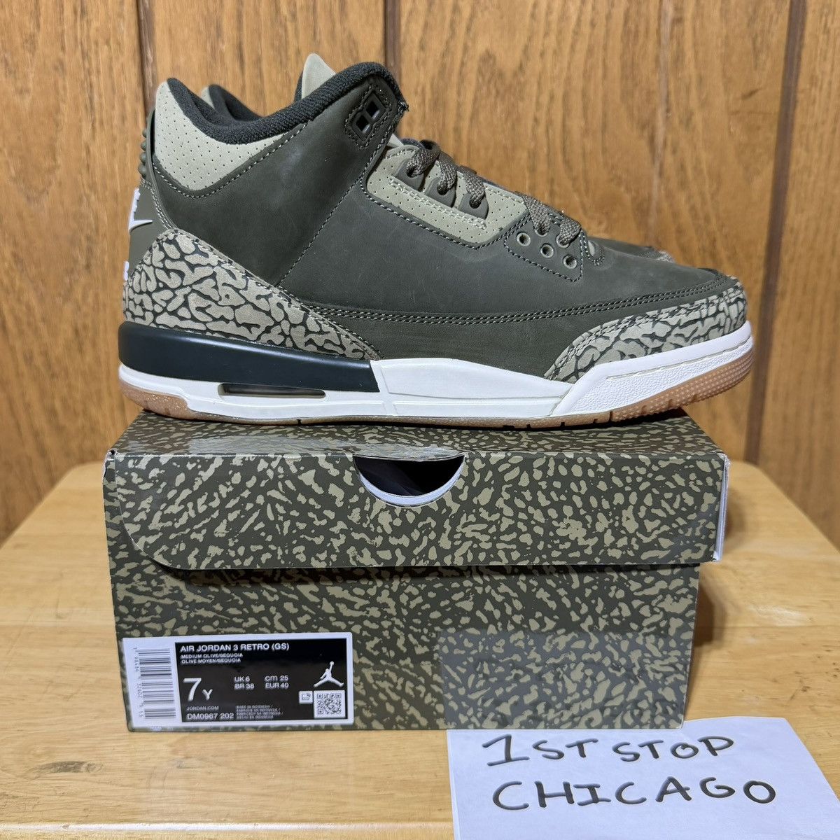 Nike Air Jordan 3 Retro Family Affair Dm0967-202 Gs 7y New in Green, Men's