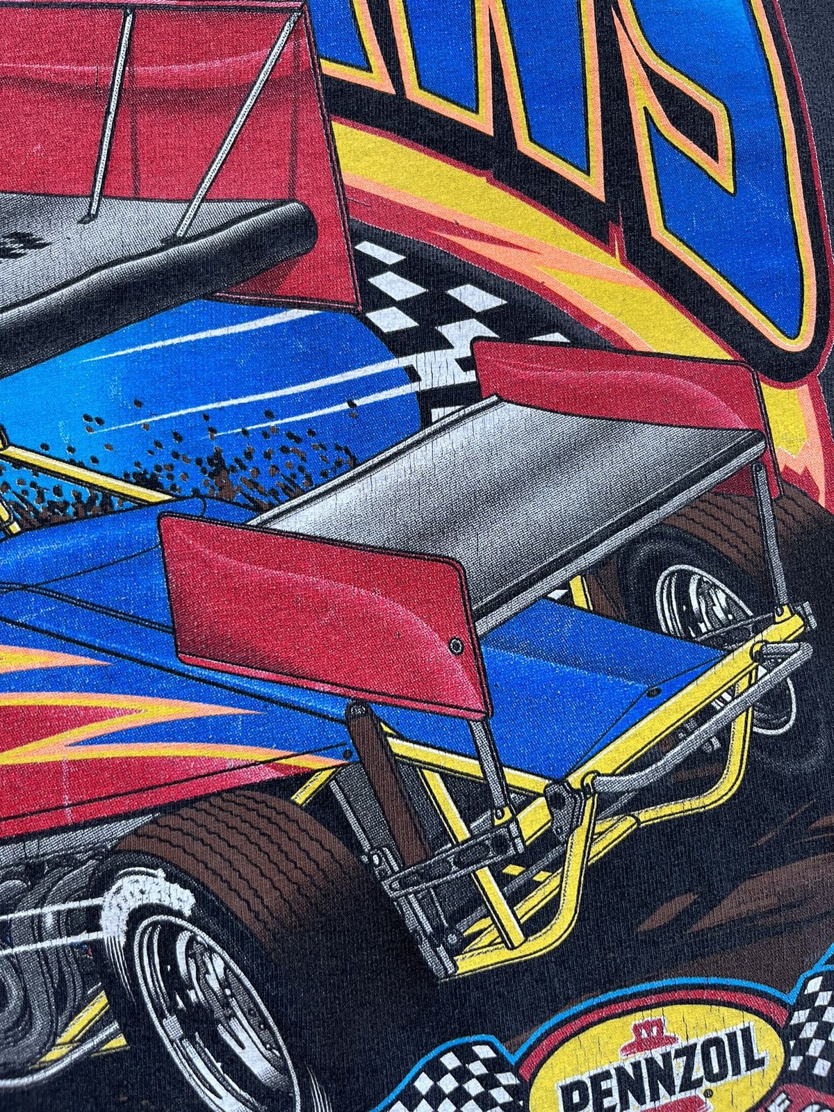 Vintage Vintage 00’s Pennzoil “World of Outlaws” T-Shirt Size US M / EU 48-50 / 2 - 4 Thumbnail