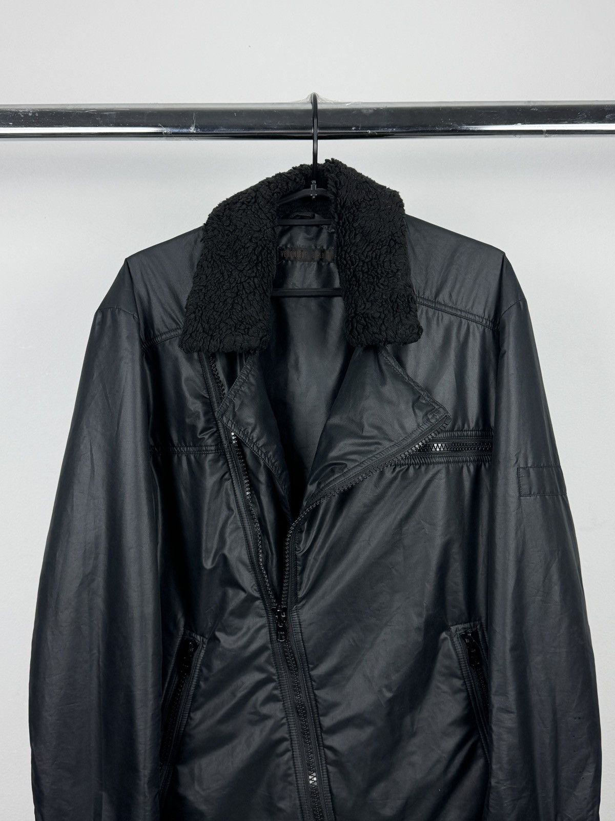 Veronique Branquinho Veronique Branquinho A/W2005 Black Nylon Patch Biker Jacket Size US M / EU 48-50 / 2 - 4 Thumbnail