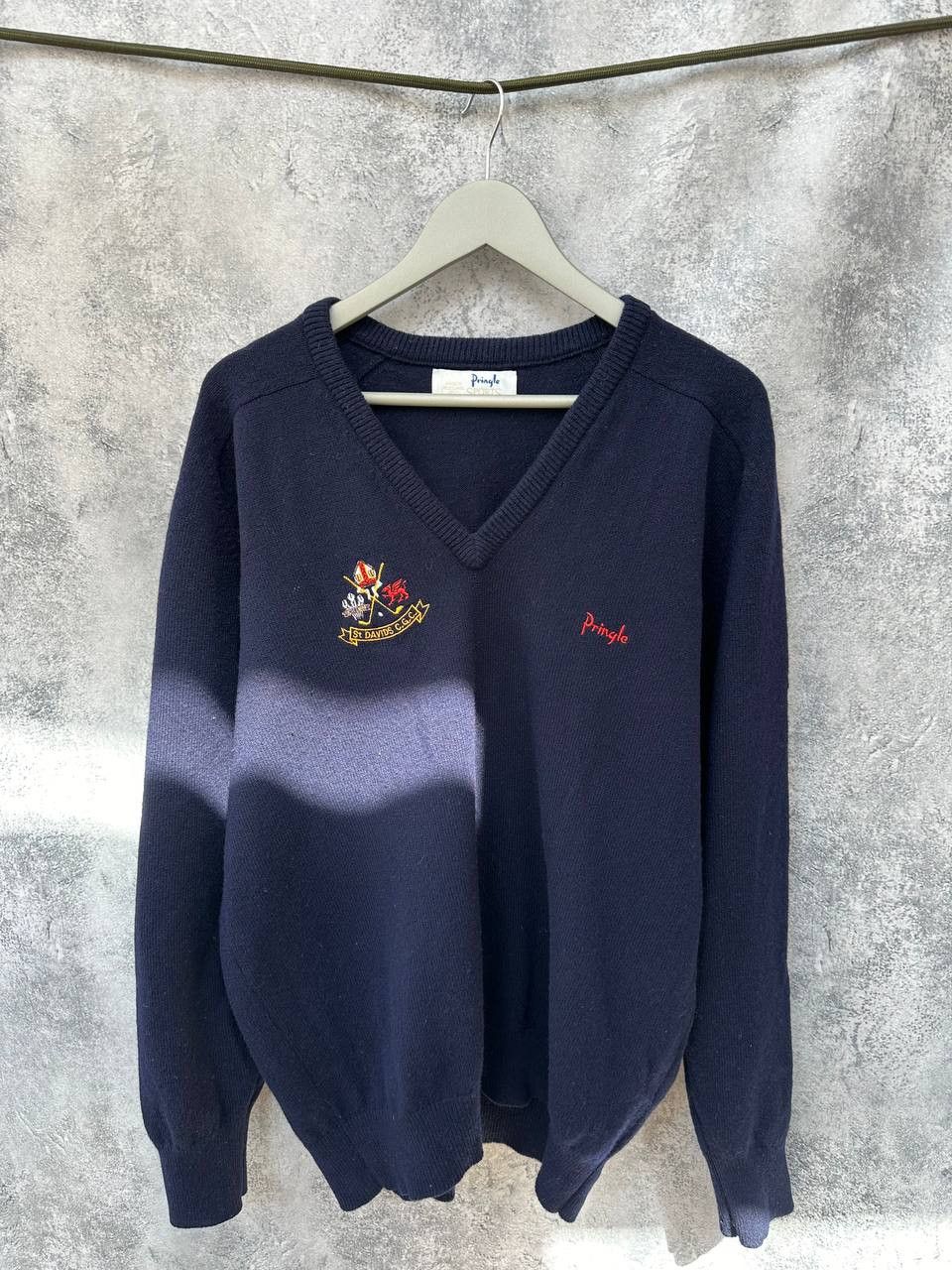 Pringle Of Scotland Pringle of Scotland Sports V-Neck Sweater Navy Wool Jumper Size US XXL / EU 58 / 5 - 1 Thumbnail