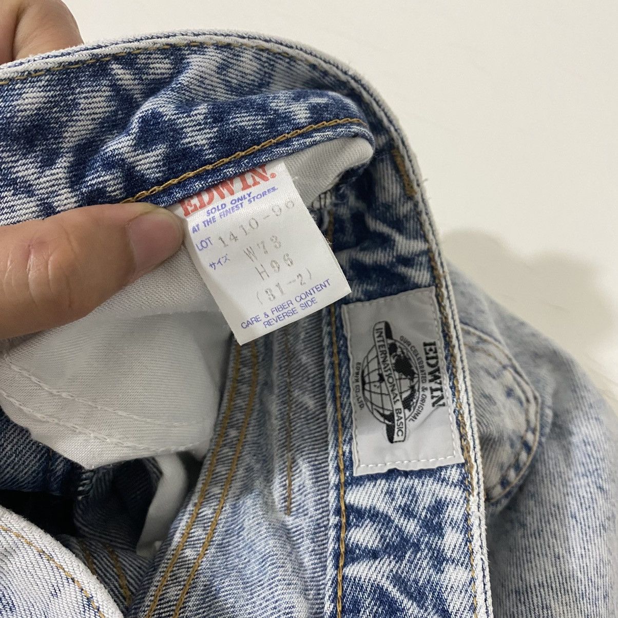 Edwin Vintage EDWIN Denim 90s acid wash size 31 Size US 31 - 4 Thumbnail