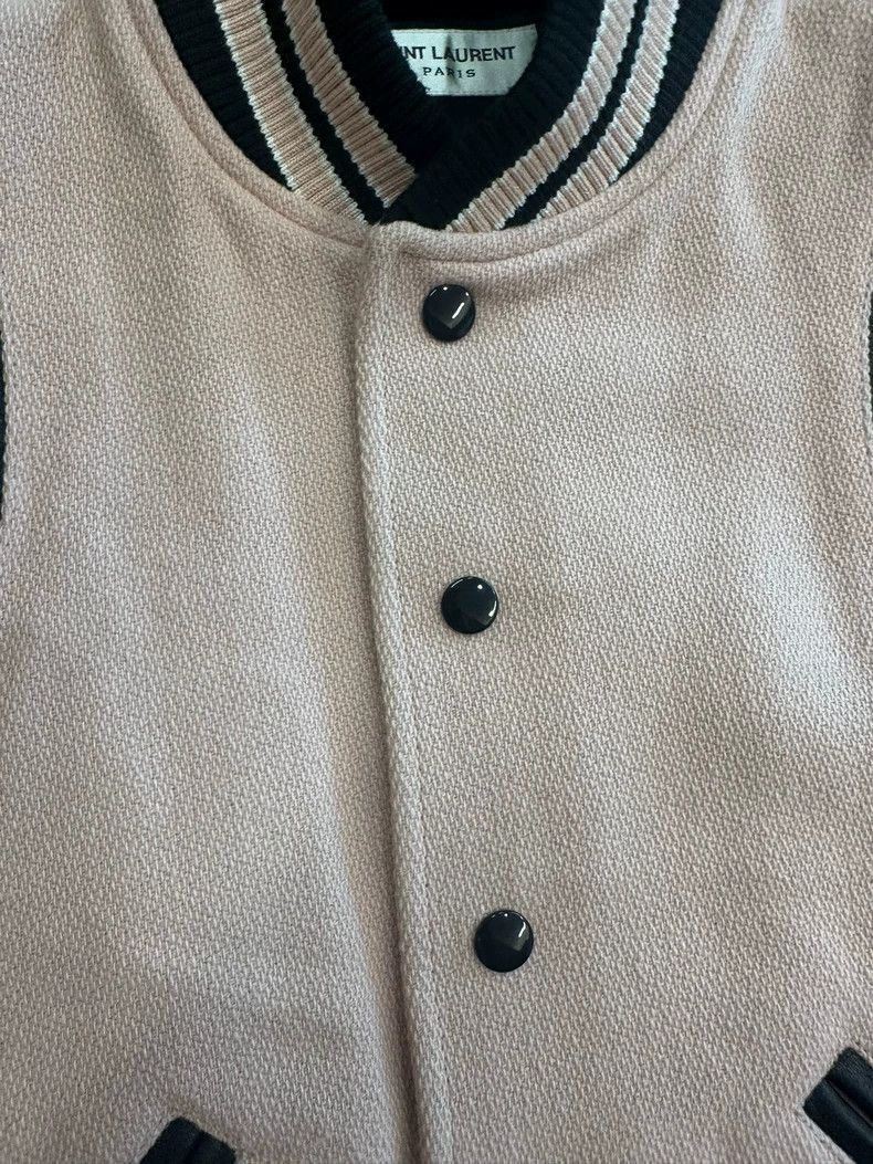 Saint Laurent Paris Saint Laurent Pink Black Baseball Jacket-2506 Size US M / EU 48-50 / 2 - 3 Thumbnail