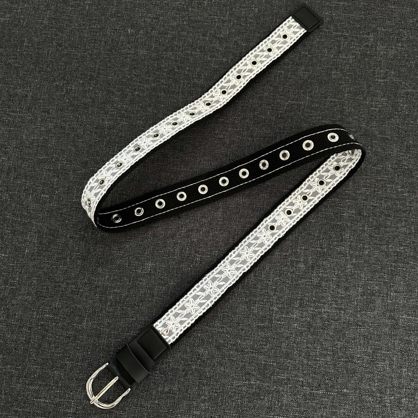 Other Black Lace Cut-Out Belt | Dark Street 102cm Size ONE SIZE - 4 Thumbnail