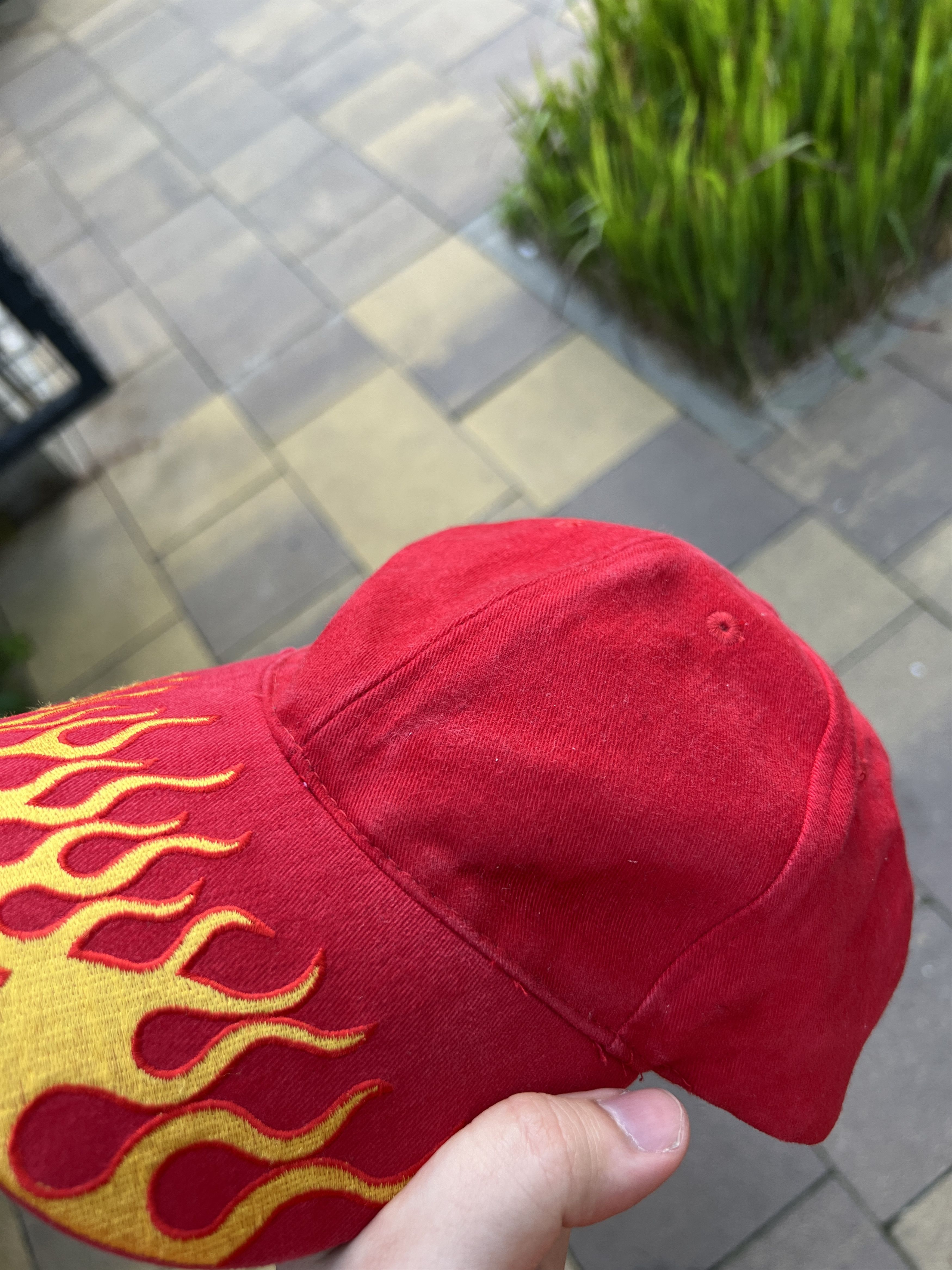 Vintage Vintage Flame Logo Red Cap Size ONE SIZE - 4 Thumbnail