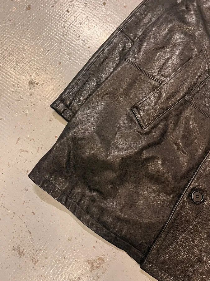 Burberry 2000s Burberry Black Leather Trench Coat Size US M / EU 48-50 / 2 - 6 Thumbnail