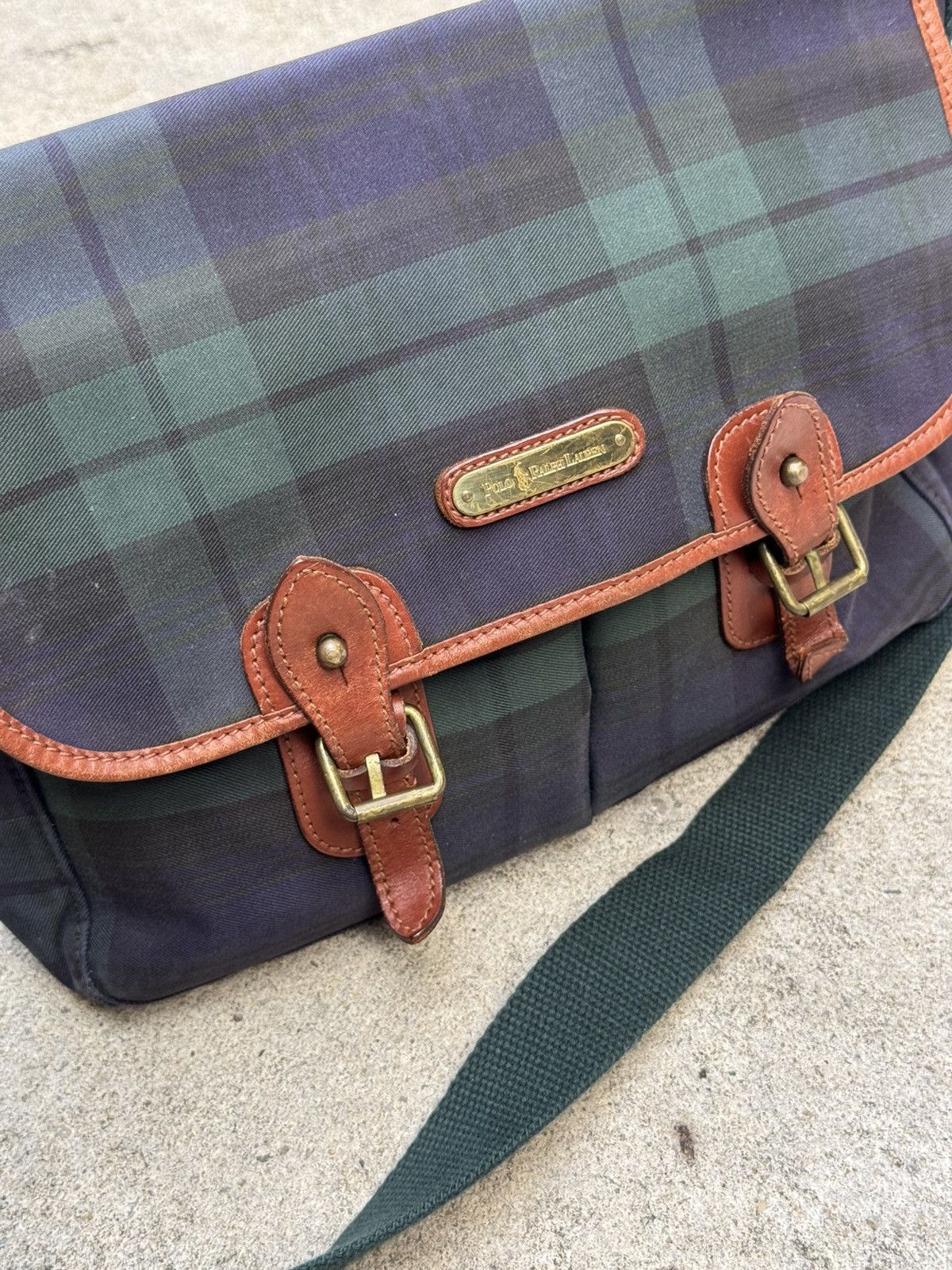 Polo Ralph Lauren Vintage Polo by Ralph Lauren 90's Black Watch Plaid Bag Size ONE SIZE - 4 Thumbnail