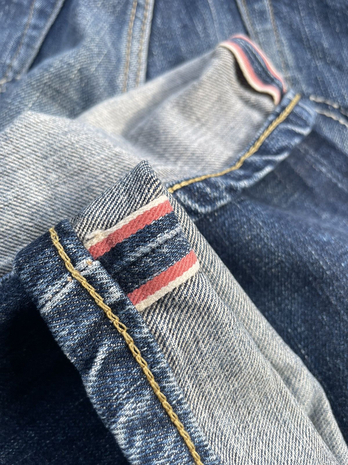 Edwin Vintage Edwin 505ZX Selvedge Distresed Denim Size US 31 - 18 Thumbnail