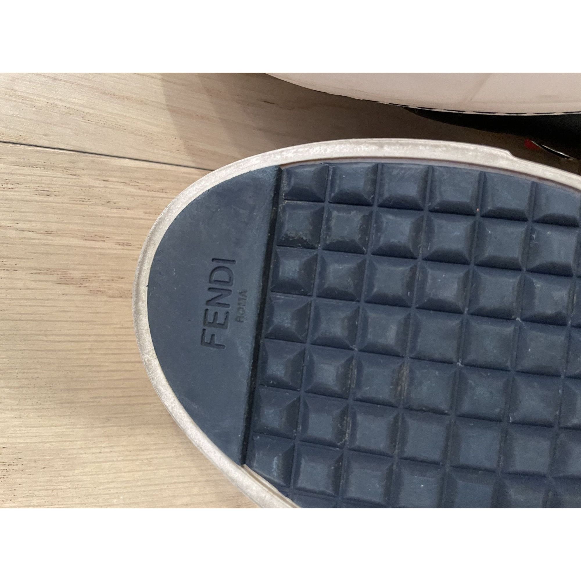Fendi Fendi Black Leather Slip-On Sneakers With Lightning Bolt Des Size US 7 / EU 40 - 5 Thumbnail