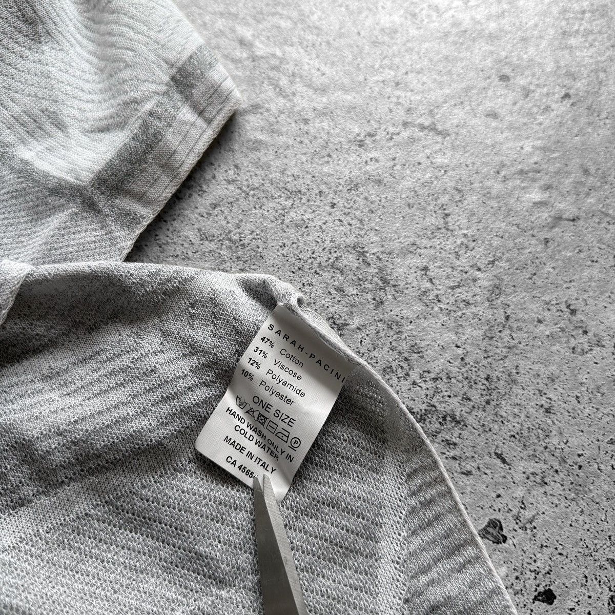 Sarah Pacini Sarah Pacini Women Landscape Poncho Grey Cowl Neck Oversized Size ONE SIZE - 7 Thumbnail