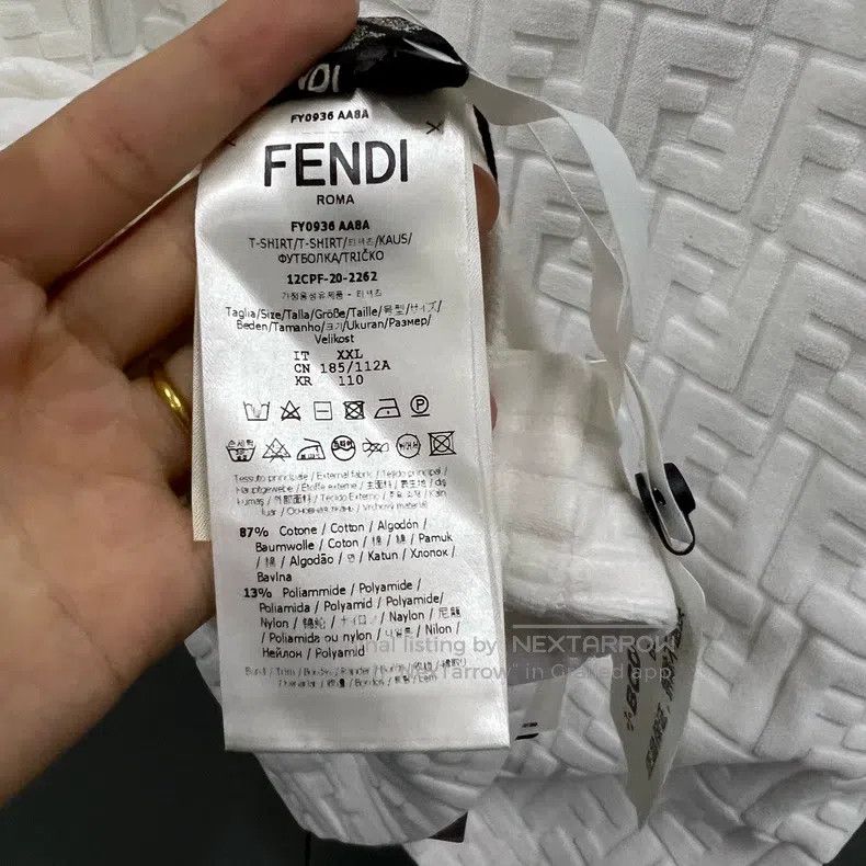 Fendi Fendi White Towel FF Embossed Short Sleeve Size US XXL / EU 58 / 5 - 4 Thumbnail