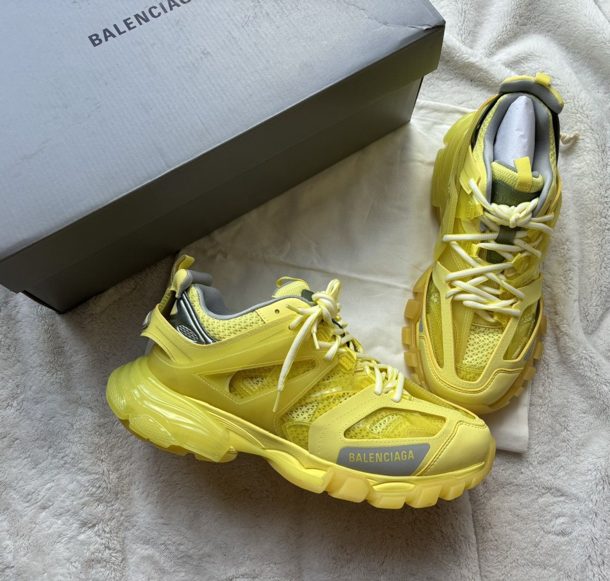 Balenciaga Balenciaga Yellow/Clear Track Sneakers Size US 8 / EU 41 - 1 Thumbnail