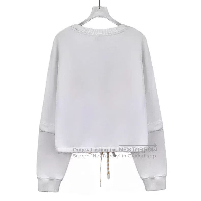 Fendi Fendi White Logo Letter Embroidered Cotton Round Neck Long Size S / US 4 / IT 40 - 2 Thumbnail