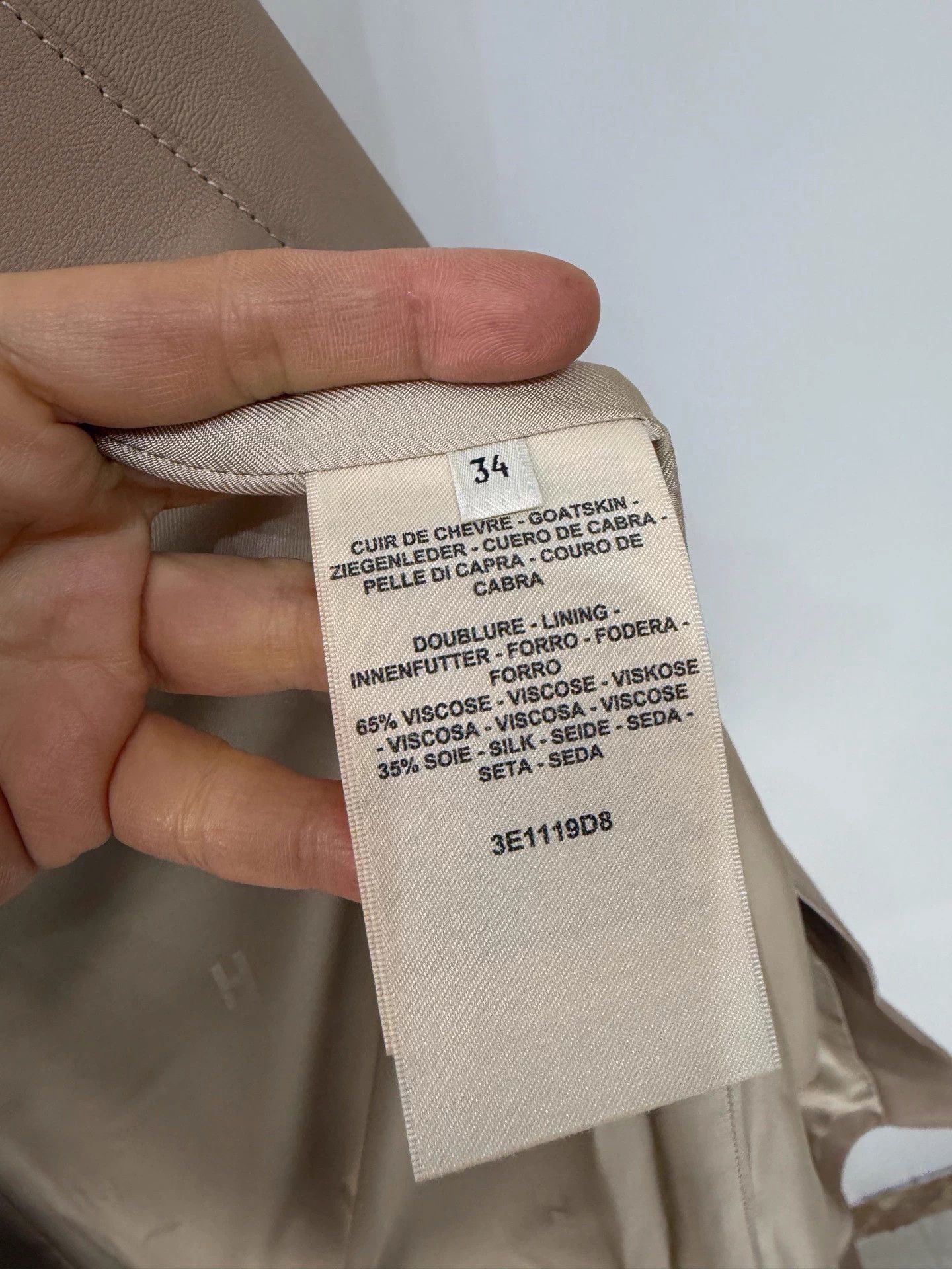 Hermes Hermes taupe leather jacket NWT size 34 Size XS / US 0-2 / IT 36-38 - 5 Thumbnail