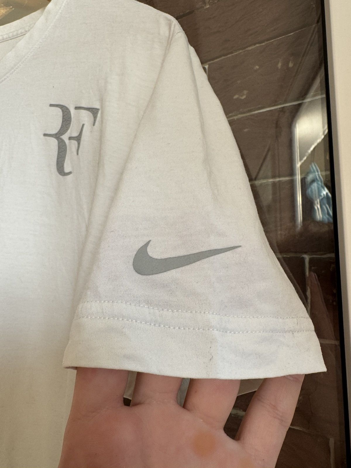 Nike Vintage Nike x Roger Federer White tee Size US L / EU 52-54 / 3 - 9 Thumbnail