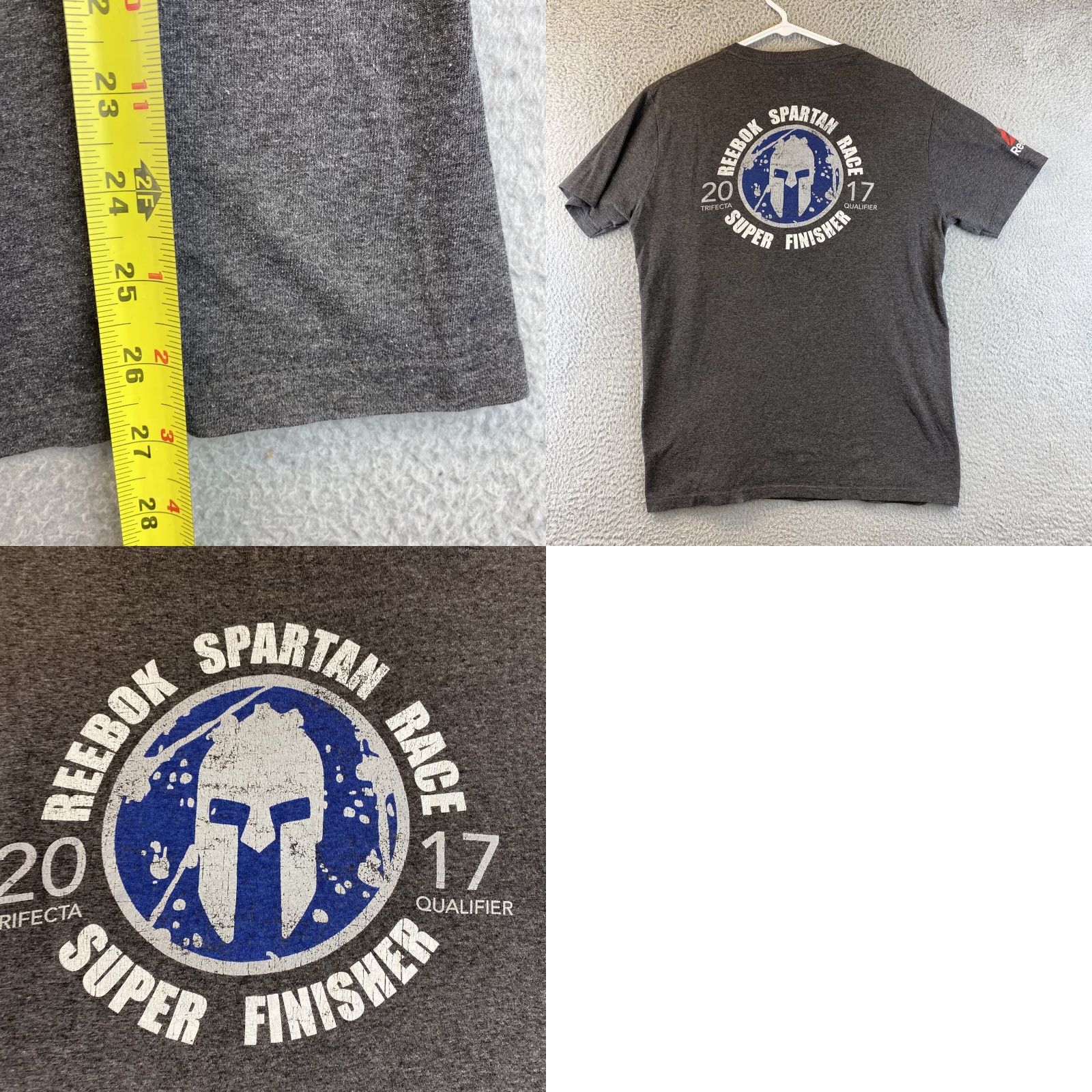 Reebok Reebok Spartan Race T-Shirt Men Size M Gray Logo Sports Race Logo 2017 Size US M / EU 48-50 / 2 - 8 Thumbnail