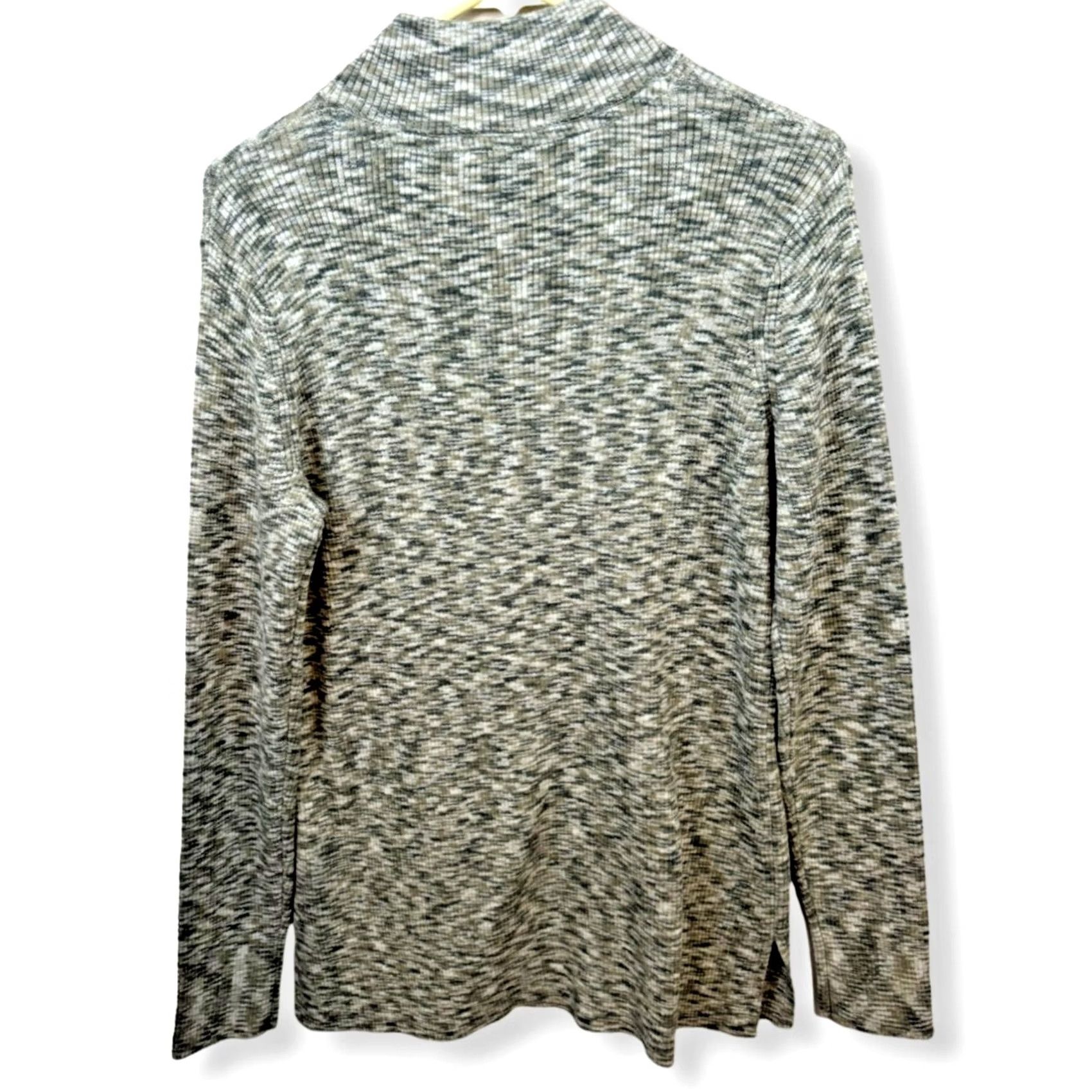 Market Market & Spruce Sweater Women's L Green Knit Turtle Neck Pullover W 36 Continuous-Collar Cozy Soft Casual Baggy Size L / US 10 / IT 46 - 3 Thumbnail