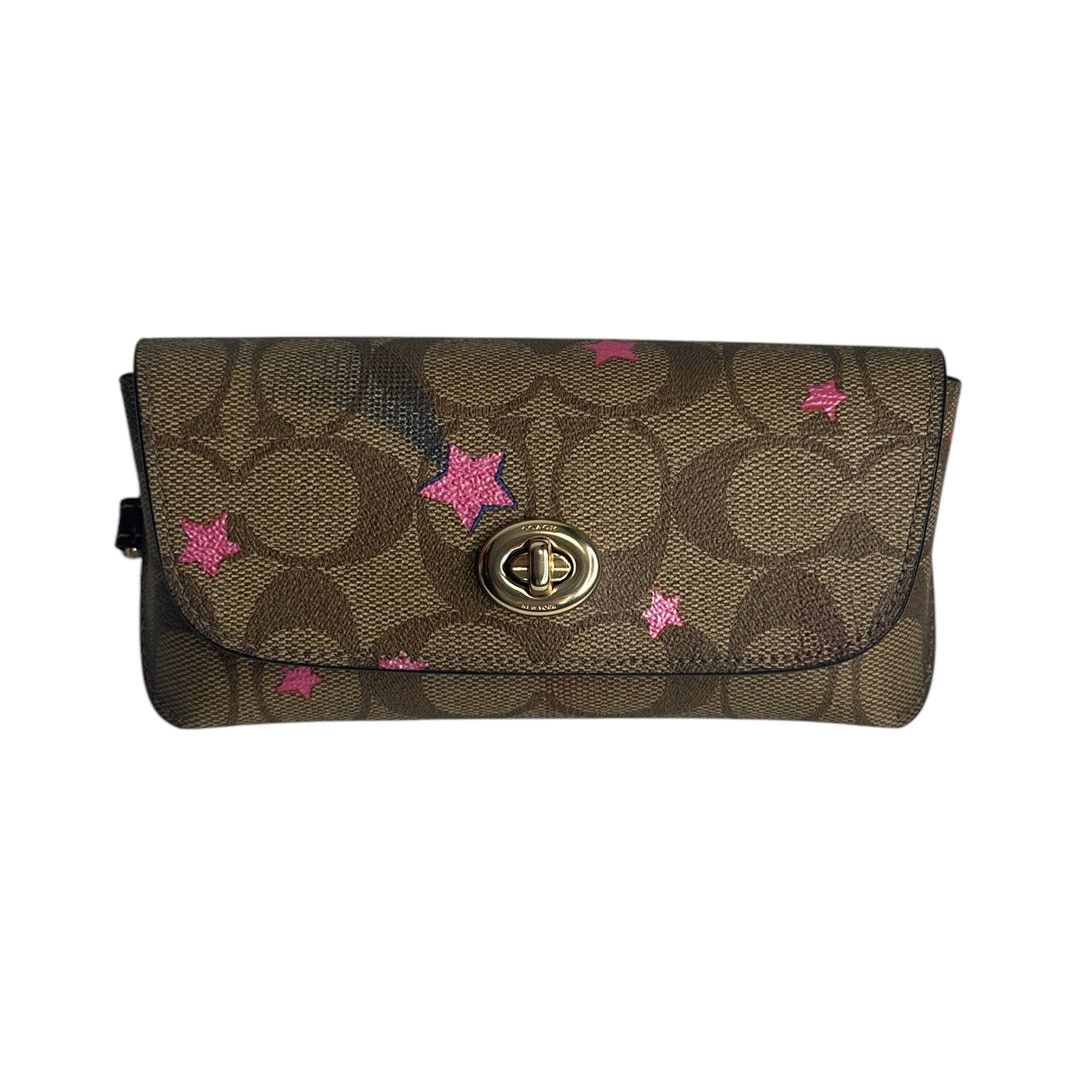 Coach Coach Sunglass Case In Signature Canvas With Disco Star Size ONE SIZE - 1 Thumbnail