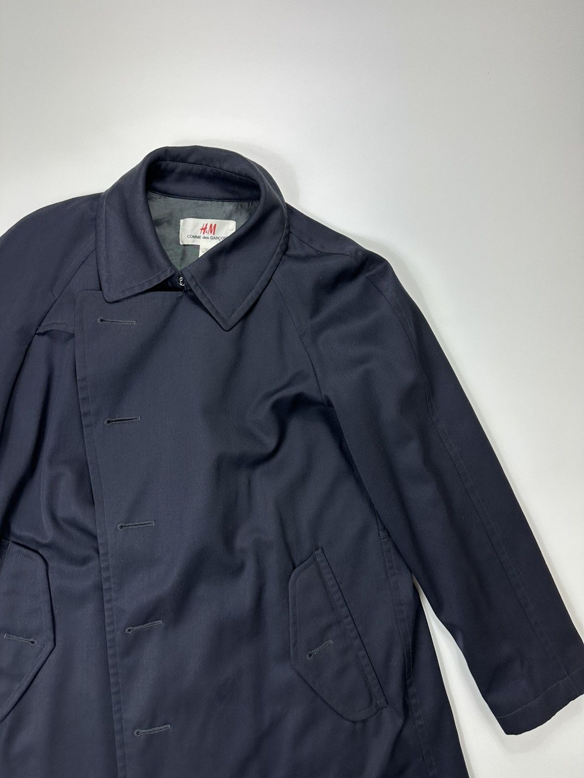 Comme des Garcons Comme Des Garcons x H&M Wool Coat Navy Blue Size US L / EU 52-54 / 3 - 5 Thumbnail