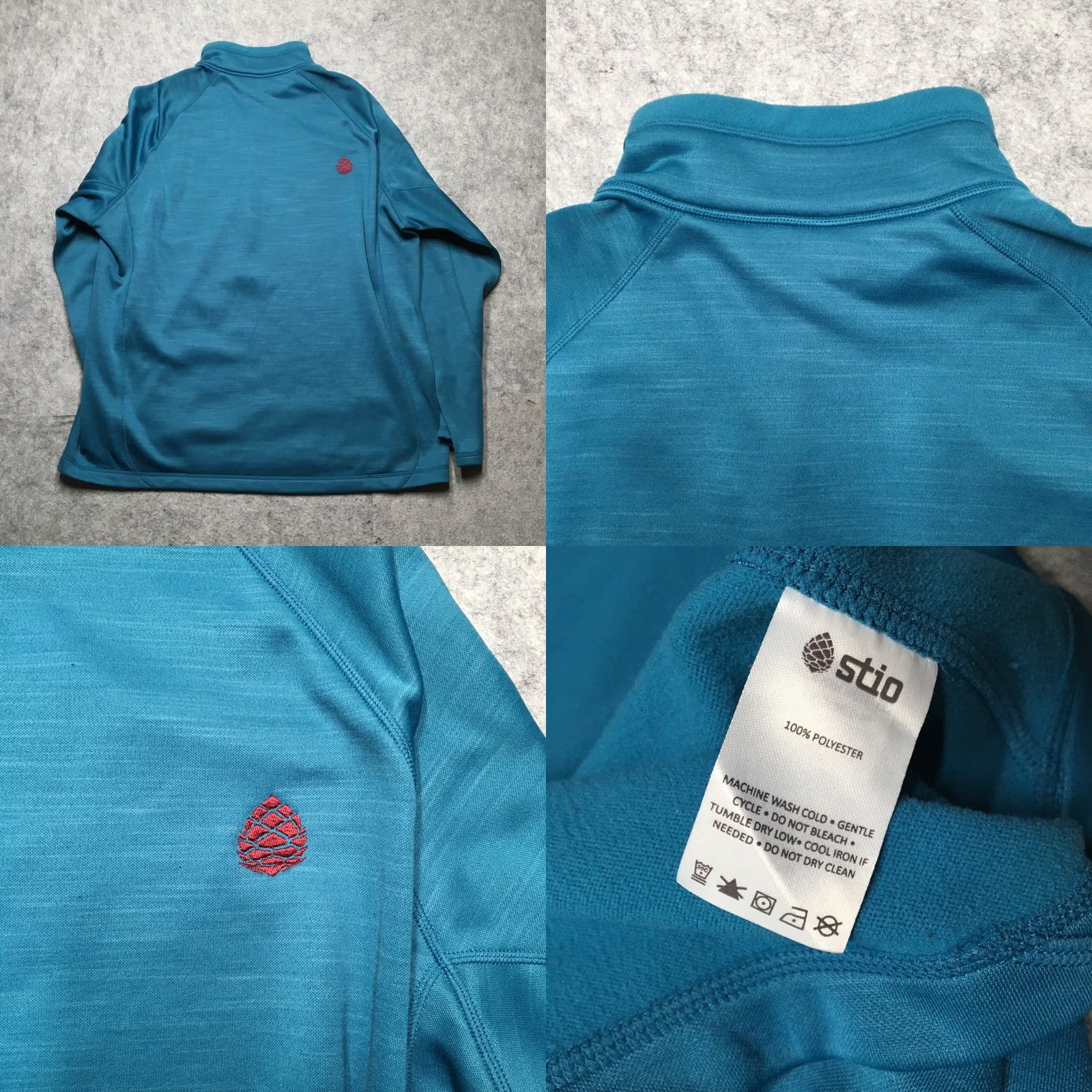 Vintage Stio Gannett Peak Half Zip Fleece Pullover Mens 2XL Blue Logo 1/4 Zip Thermal Pockets Mock Neck Size US XXL / EU 58 / 5 - 8 Thumbnail