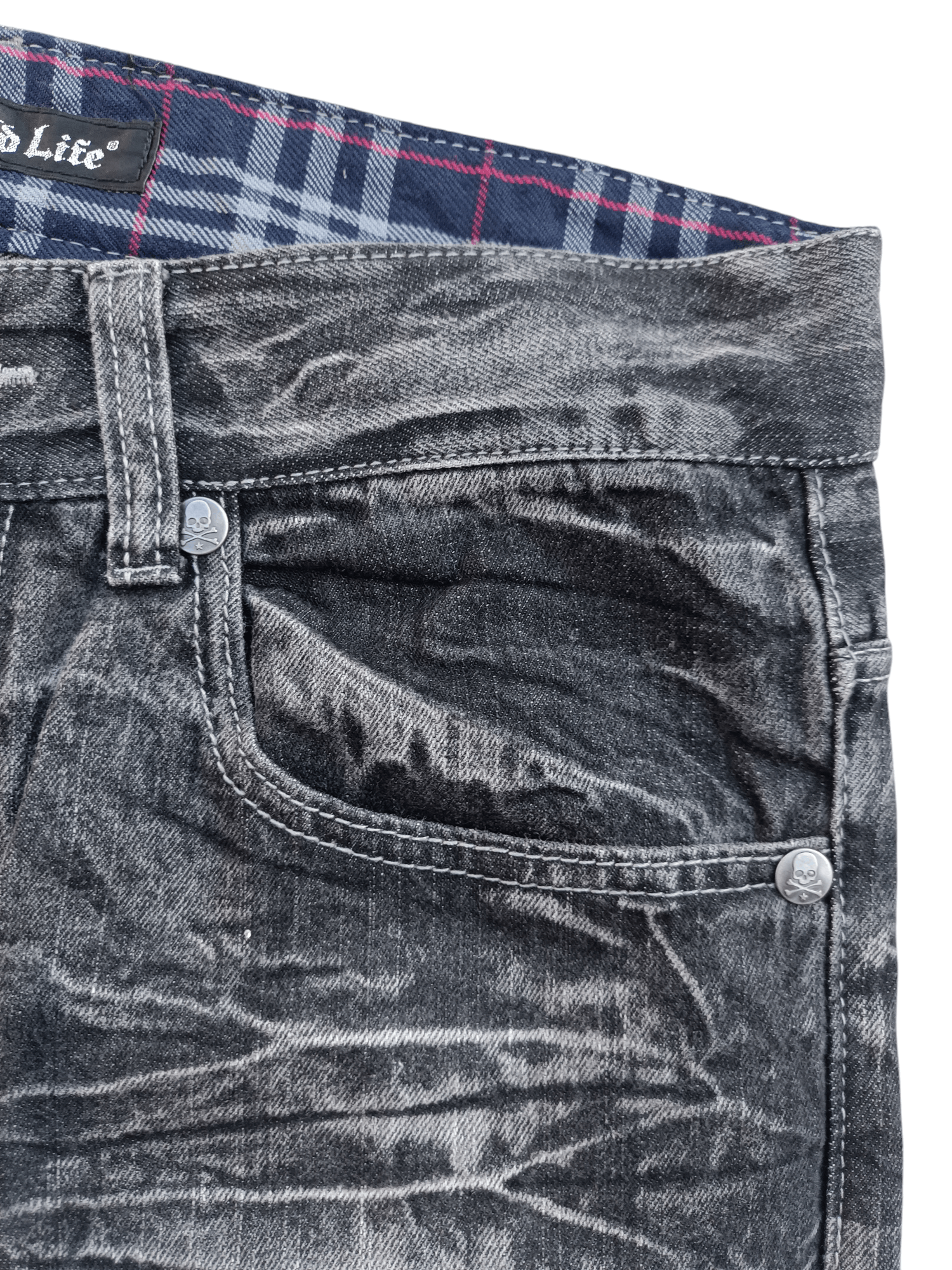 Japanese Brand Vintage Wild Life LGB Style Whiskers Skulls Denim Pants Size US 32 / EU 48 - 11 Thumbnail